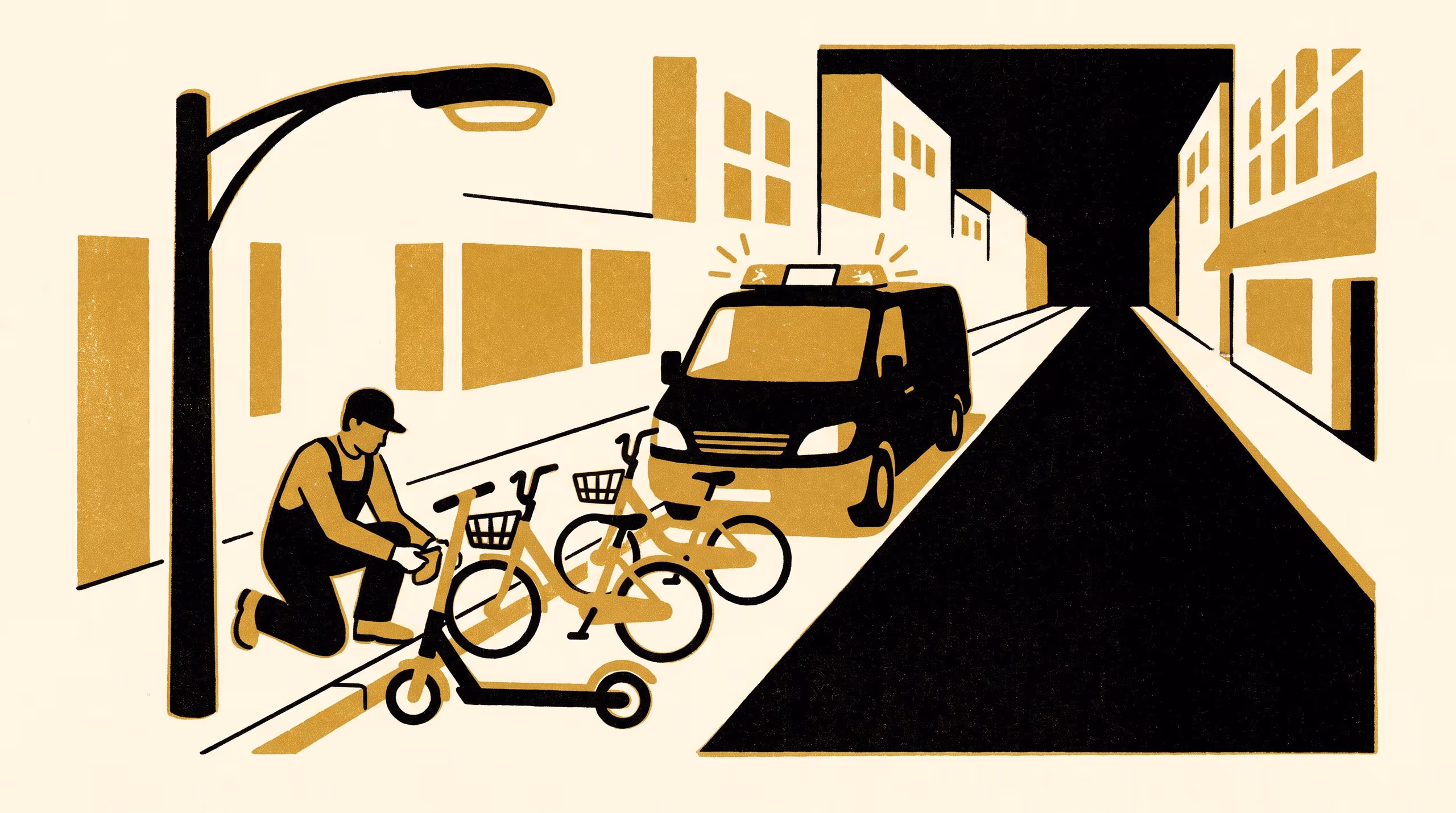 Illustration for Clearing the Coverage Quota: A Taxonomy of Tactics Among Contractors Who Rebalance a Share Fleet Overnight