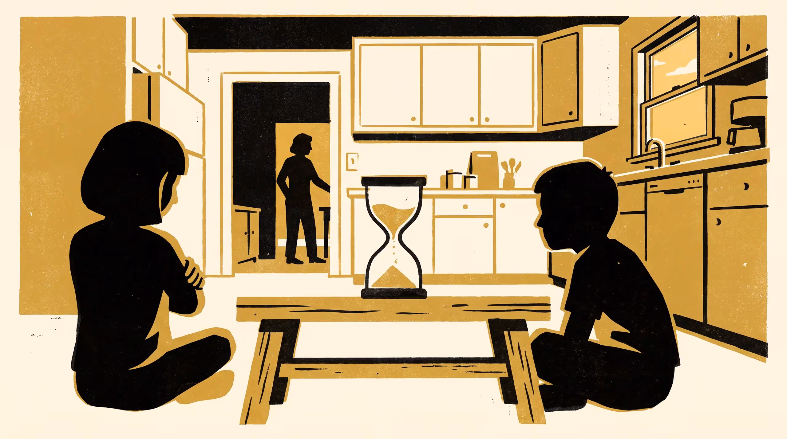 Illustration for Stopped Counting, Kept Fighting: An Interview Study of Sibling Truces Against a Household Timeout Timer's Logged End