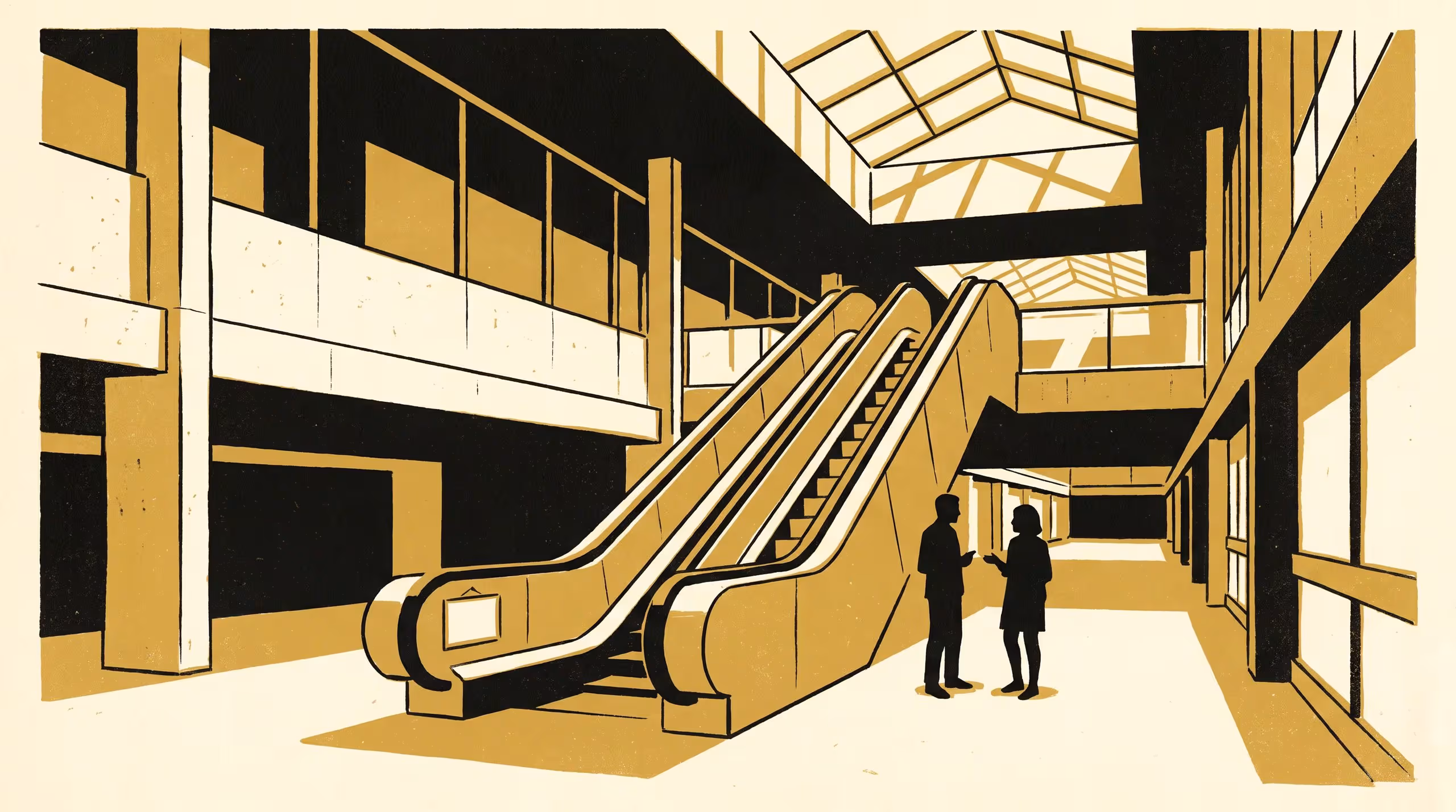 Illustration for Met on Time, Reported by No One: An Interview Study of Who Staff, Students, and Floor Marshals Believe Is Responsible for Reporting the University's Only Escalator When It Stops