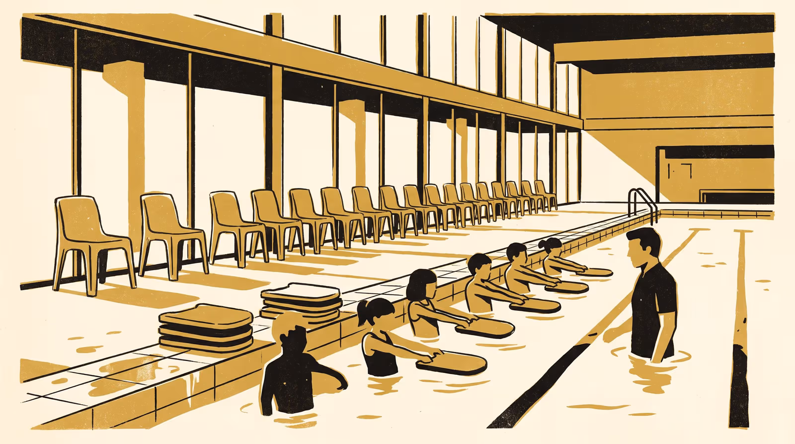 Illustration for Off the List, Not Into the Water: A Competing-Risks Analysis of Learn-to-Swim Waiting Times Across Eleven Council Aquatic Centres, Against an Indicator That Counts Only Placements