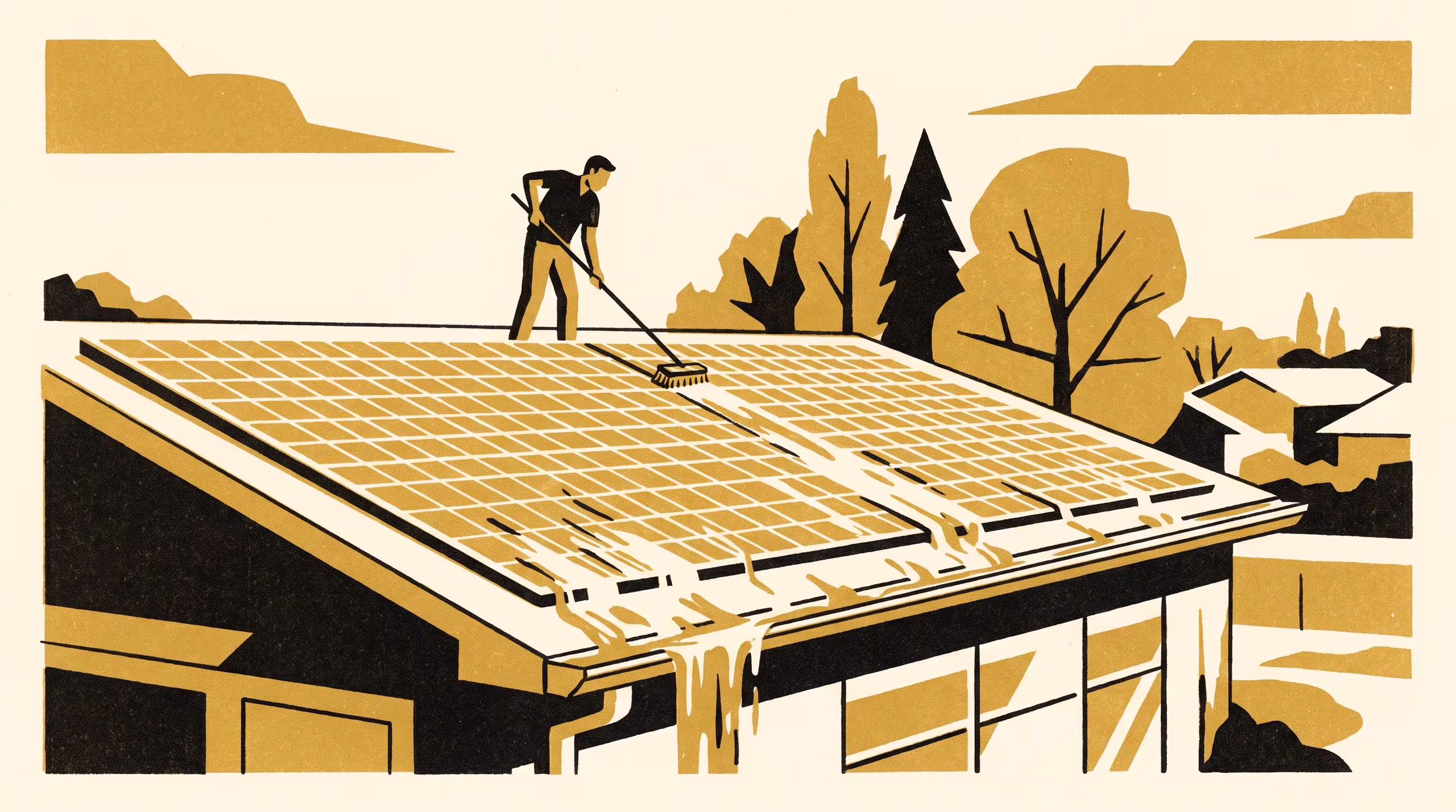Illustration for Nothing the Rain Hadn't Done: A Pre-Registered Stepped-Wedge Trial of Quarterly Rooftop-Solar Washing Across Forty Community Sports Clubs