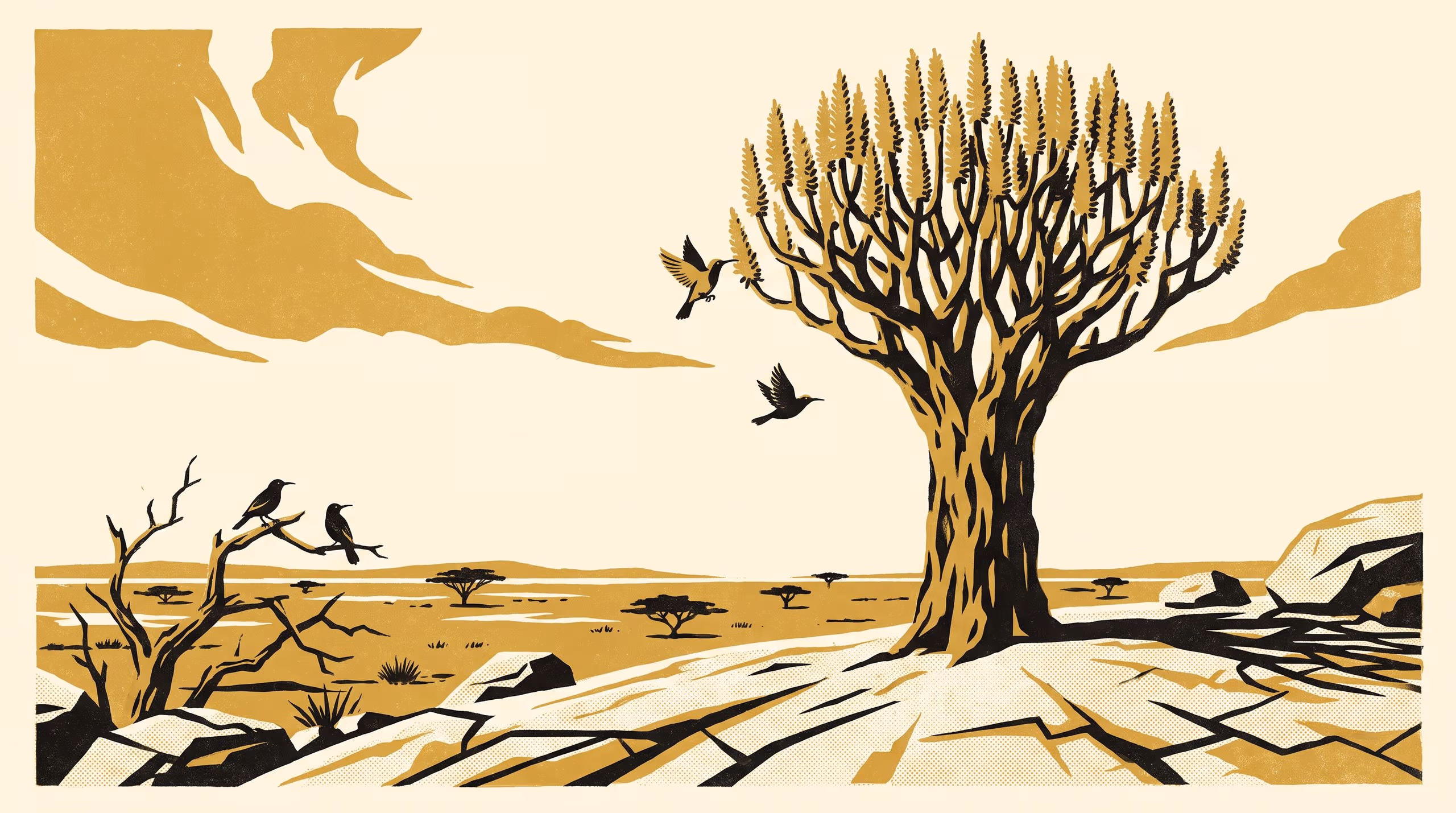 Illustration for Little's Law at the Inflorescence: Arrival Rate, Waiting, and the Collapse of Territorial Defence by Sunbirds at a Winter-Flowering Tree Aloe
