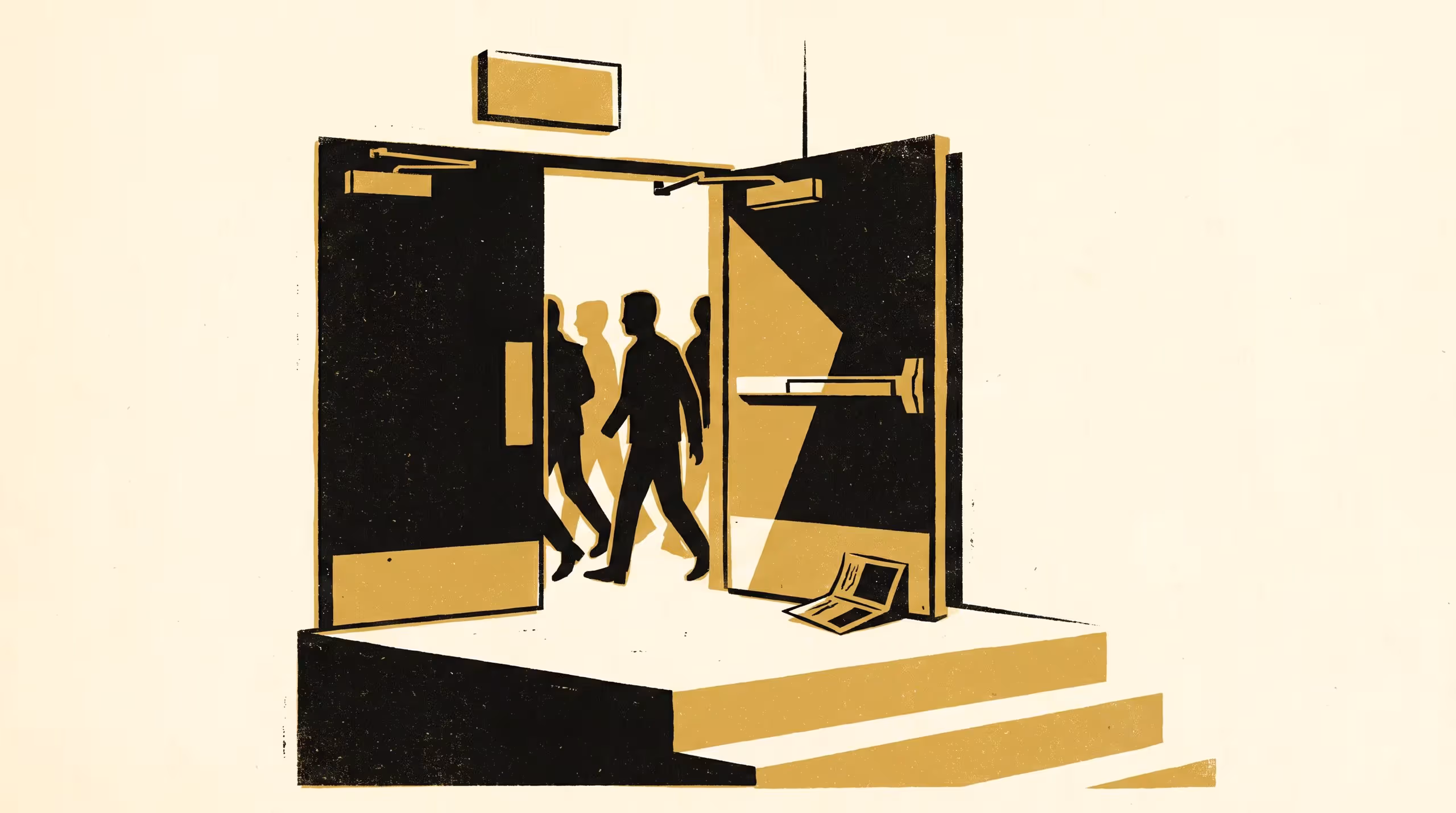 Illustration for Propped, Not Reported: A Survey of Improvised Fire-Door Wedges Against the Fire-Safety Walk-Through's Always-Closed Count