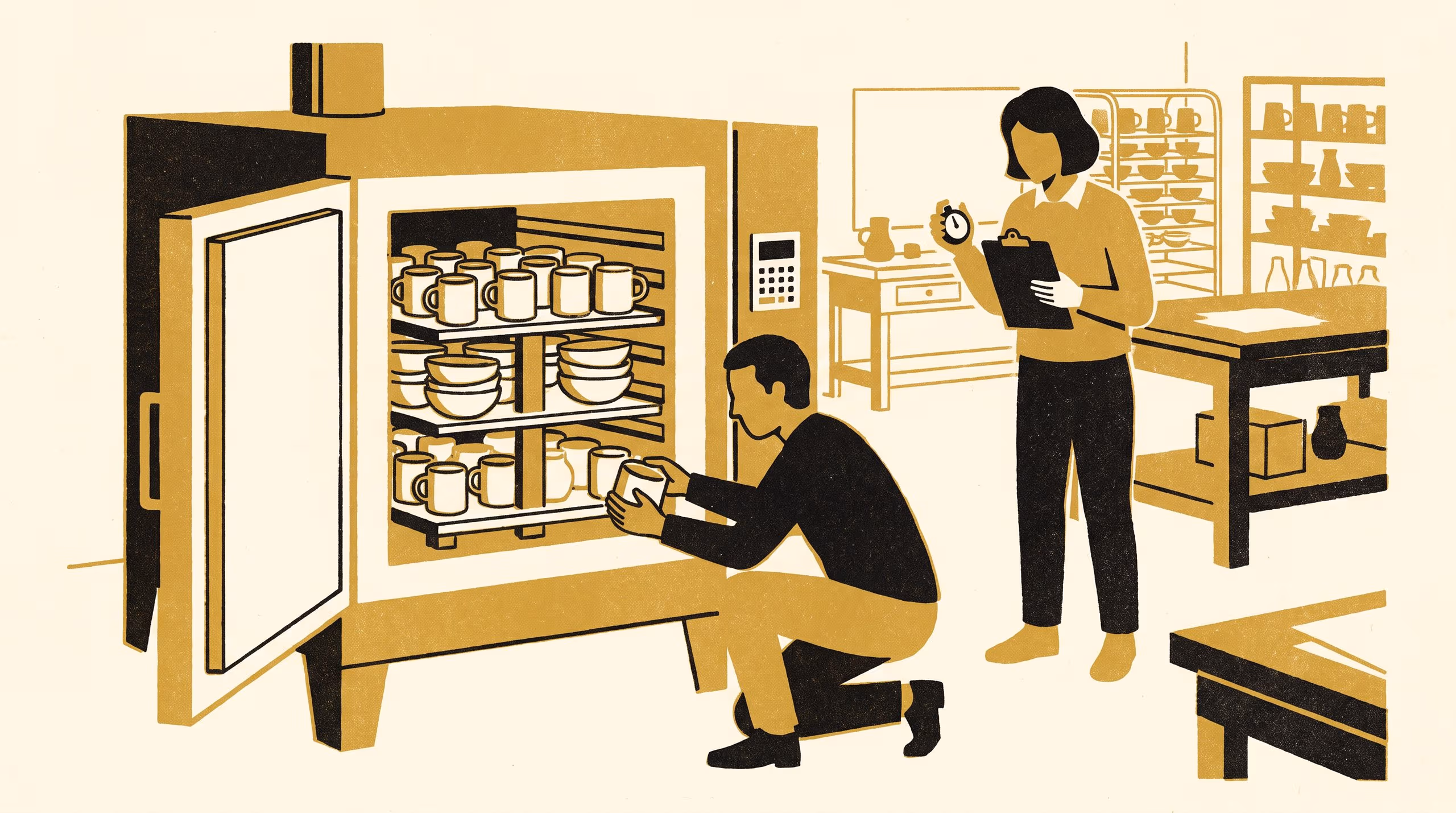 Illustration for A Standard Time for the Community Kiln: Element-Level Work Measurement of 486 Volunteer Loads Across Nineteen Studios