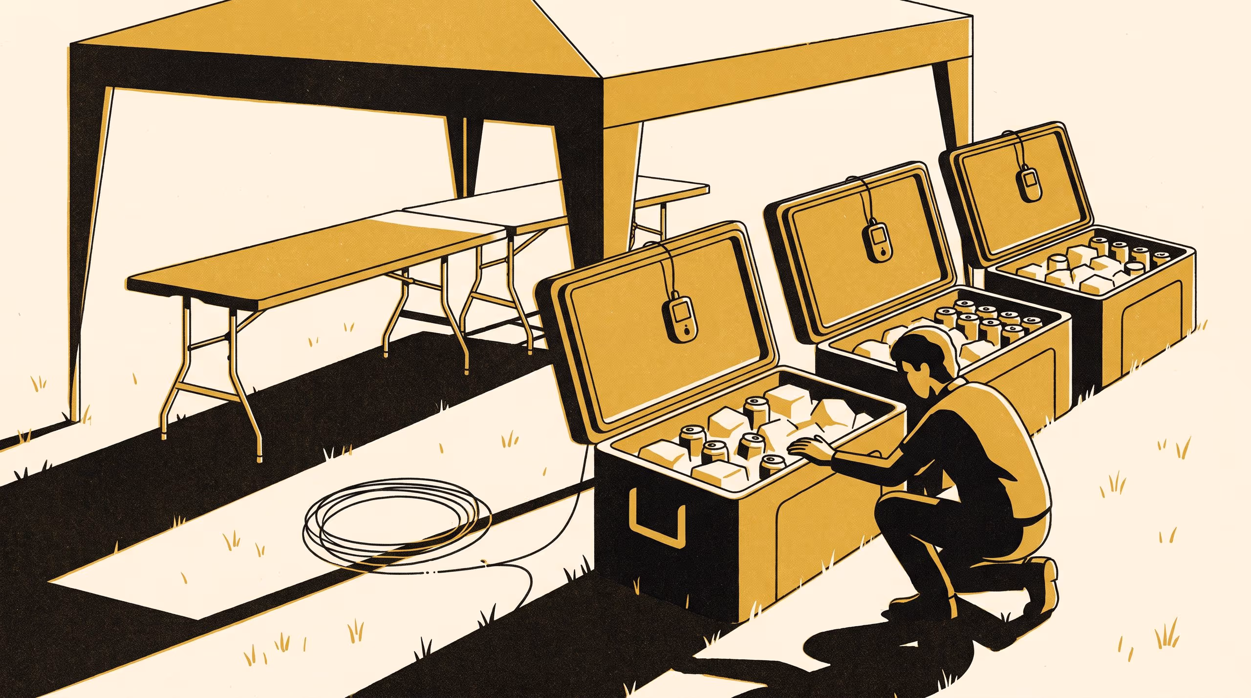 Illustration for Overnight Pre-Chilling Does Not Extend Cold-Hold in Portable Eskies: A Propensity-Matched Field Study of 214 Instrumented Eskies at 96 Community Events, and the Set-Up Step Attested Regardless