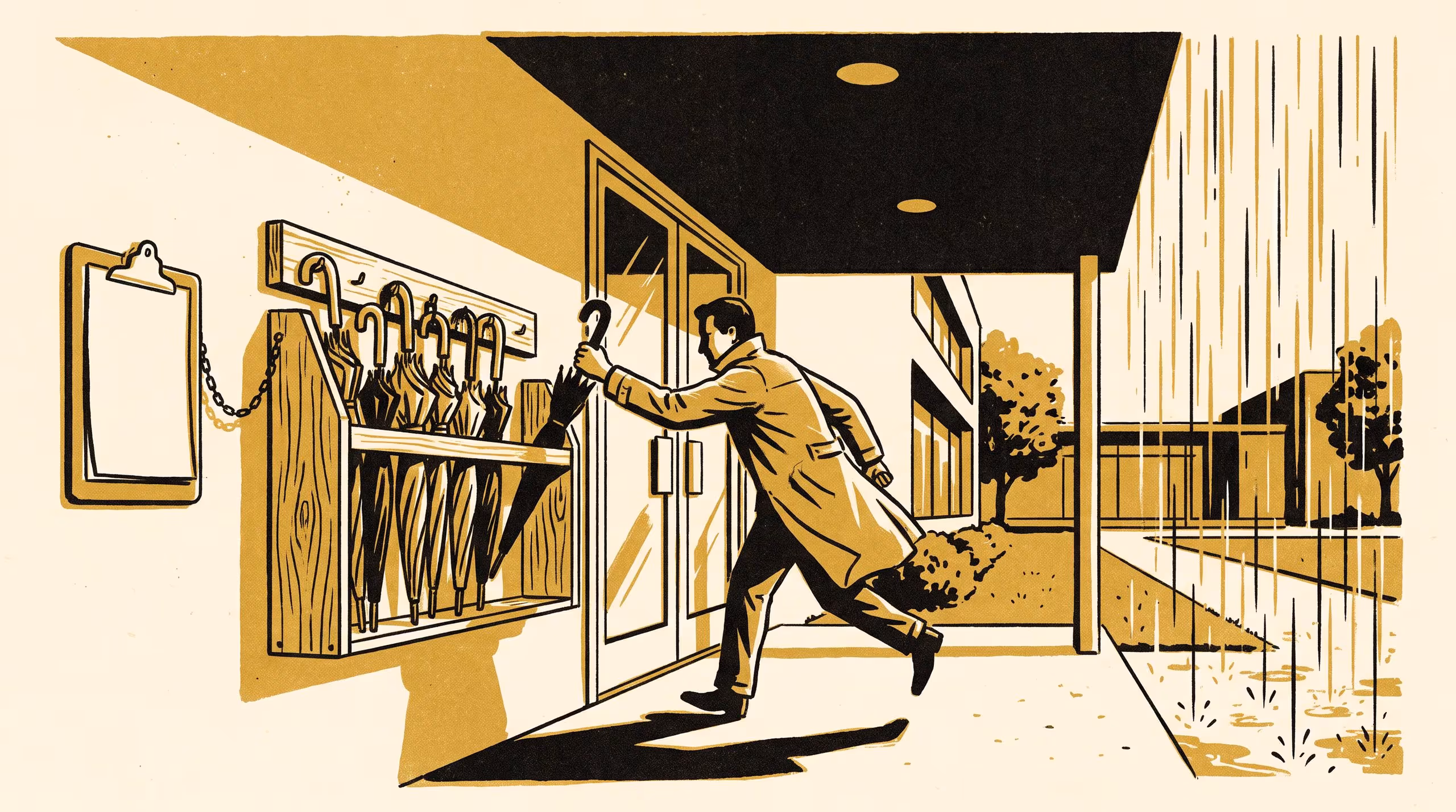 Illustration for Signed Out, Still on the Peg: Validating a Shared-Umbrella Stand's Sign-Out Clipboard Against a Term of Independent Stand Counts