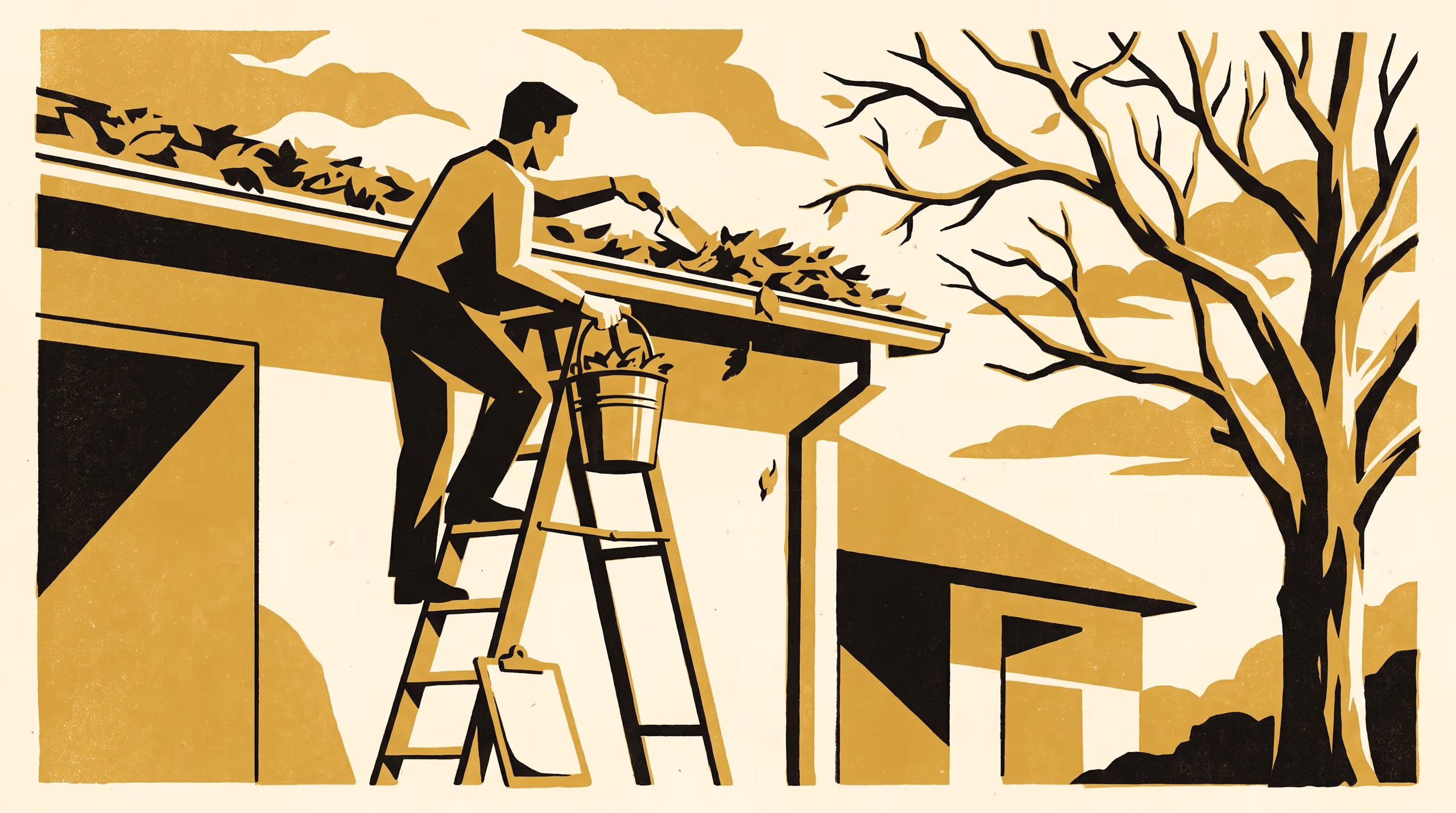 Illustration for Whoever's Up the Ladder: A National Survey of Gutter-Clearance Delegation and Latency, and the Household Maintenance Reliability Credential It Underwrites
