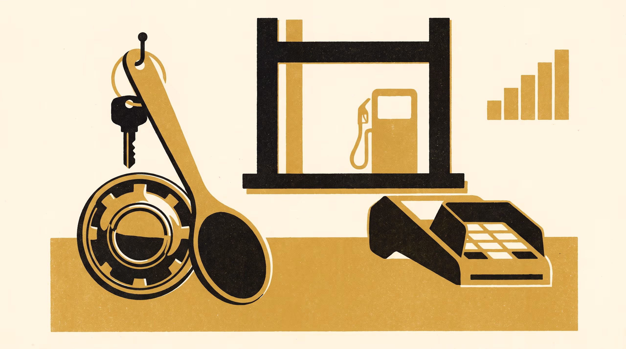Illustration for Each Level of Toilet-Key Custody Maturity Adds Forty-One Seconds to the Wait and Saves No Keys