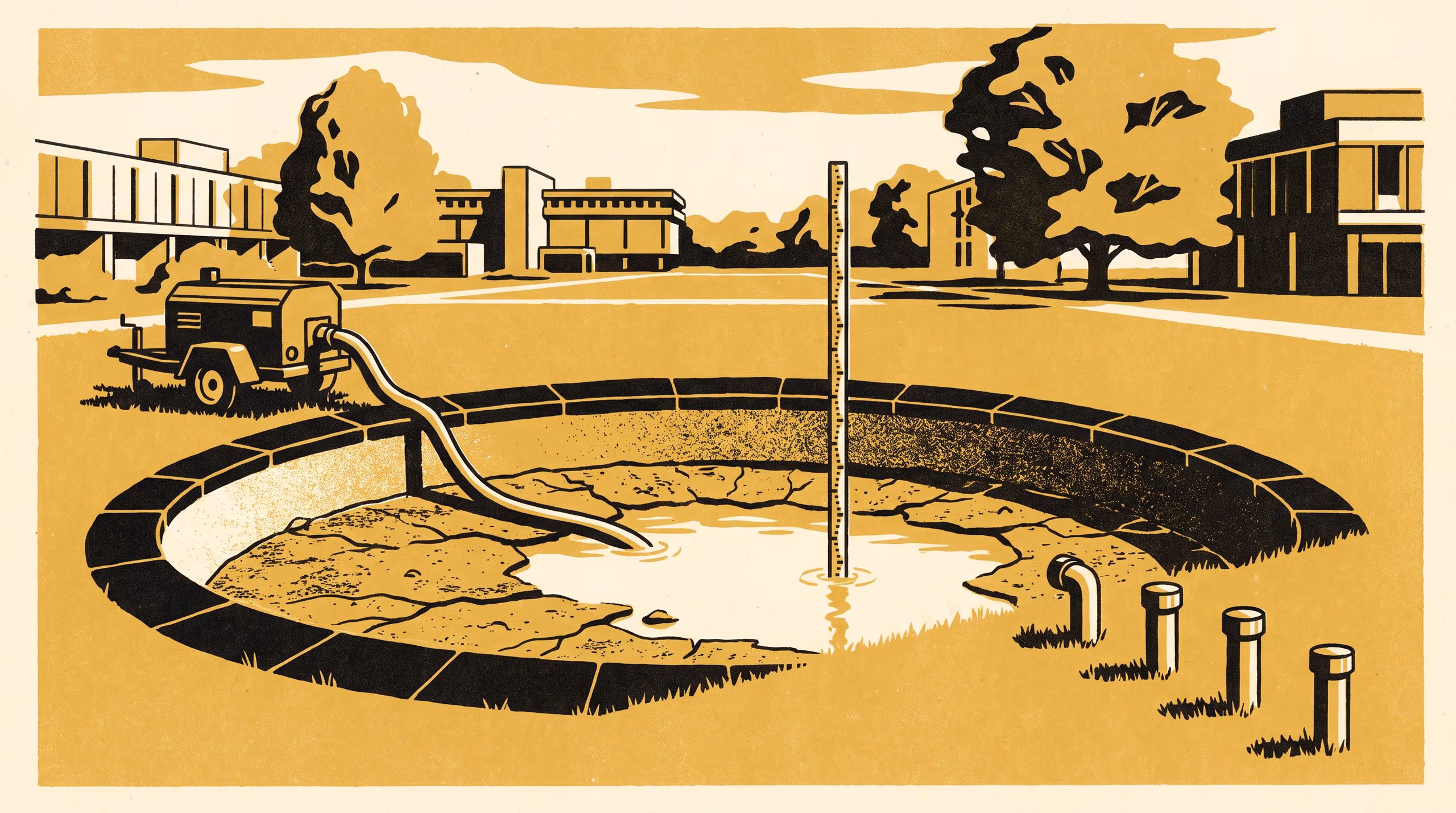 Illustration for A Well Forty Metres Across: The Annual Draining of an Ornamental Pond as a Recovery Test on the Alluvium Around It