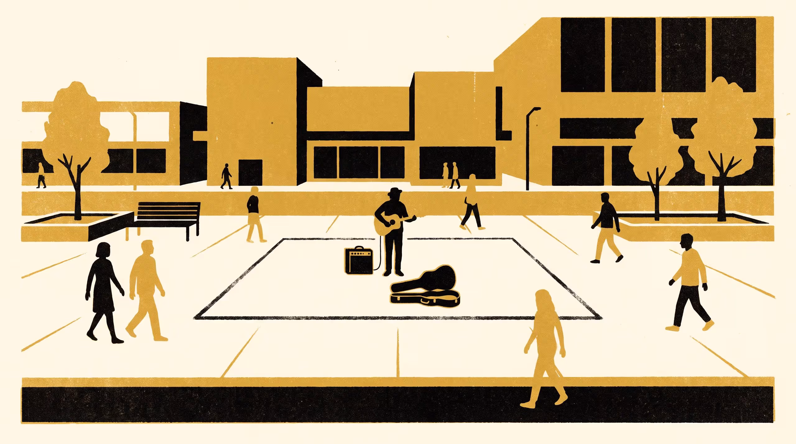 Illustration for Reassigned Quarterly, Decided Once: A Reimplementation and Counterfactual Evaluation of a Busking-Pitch Allocation Rule Across Twelve Quarters and 41,318 Logged Sessions