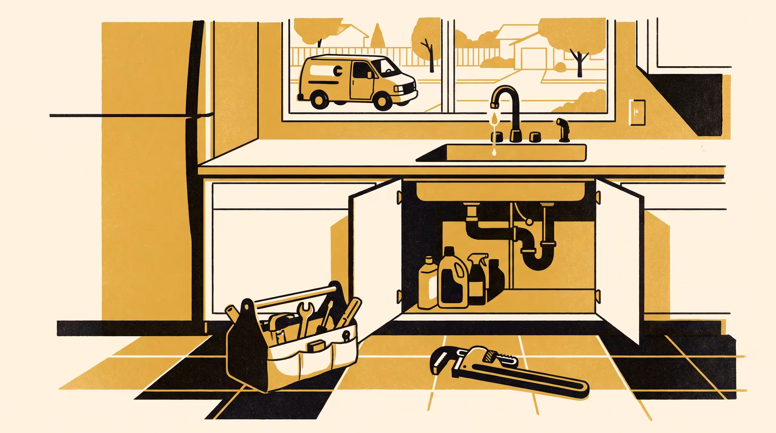 Illustration for Nothing Improved Except the Average: A Kitagawa Decomposition of a Plumbing Franchise Network's First-Visit Resolution Rate Across 486,312 Residential Jobs, Nine Job Categories and Fourteen Quarters