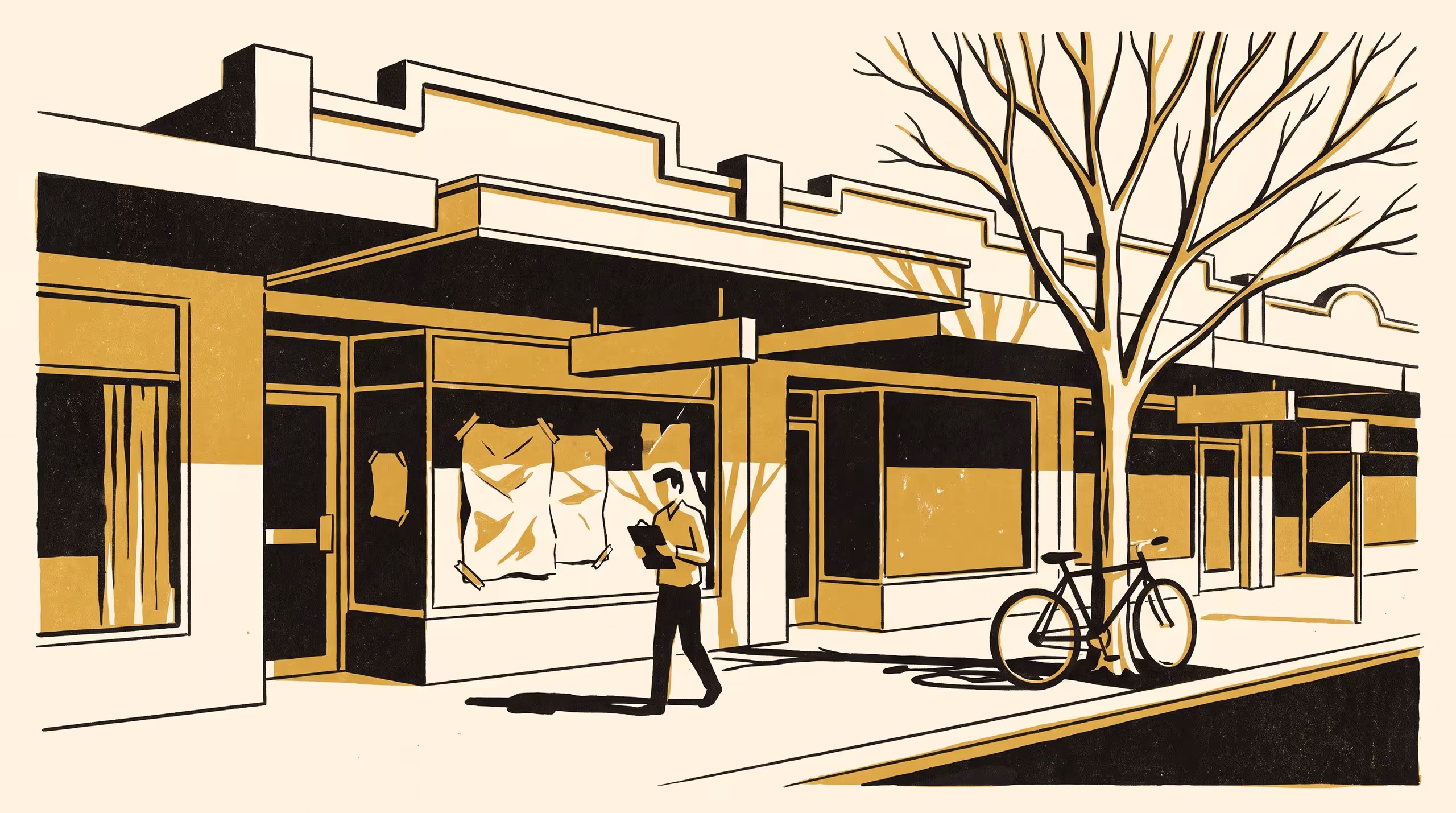 Illustration for Seen Because It Lasted: Vacancy Spell Durations from a Monthly Census of 41 Suburban Shopping Strips, Against the Quarterly Walk-Through Rate That Ranks Them for Renewal Funding