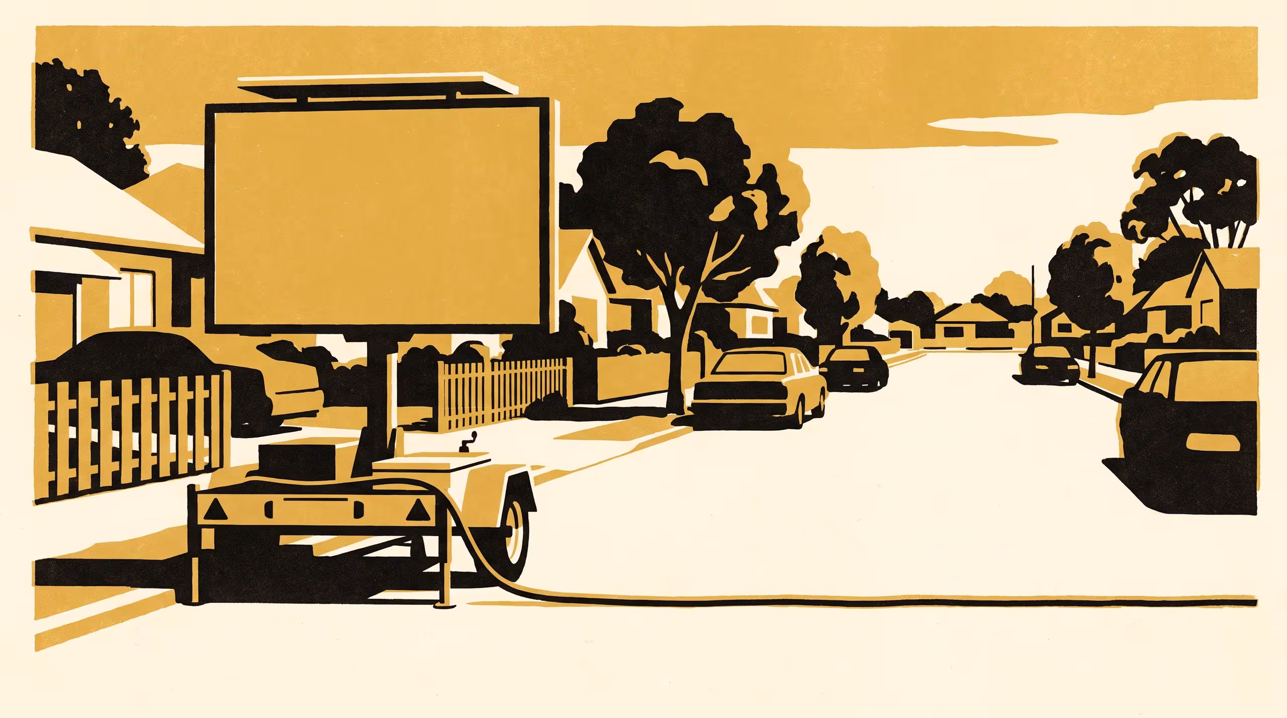 Illustration for Eleven Weeks, Then Nothing: A Staggered-Adoption Difference-in-Differences Analysis of Driver-Feedback Speed Signs Across 61 Residential Streets, Against a Rotation Interval Set by Trailer Availability