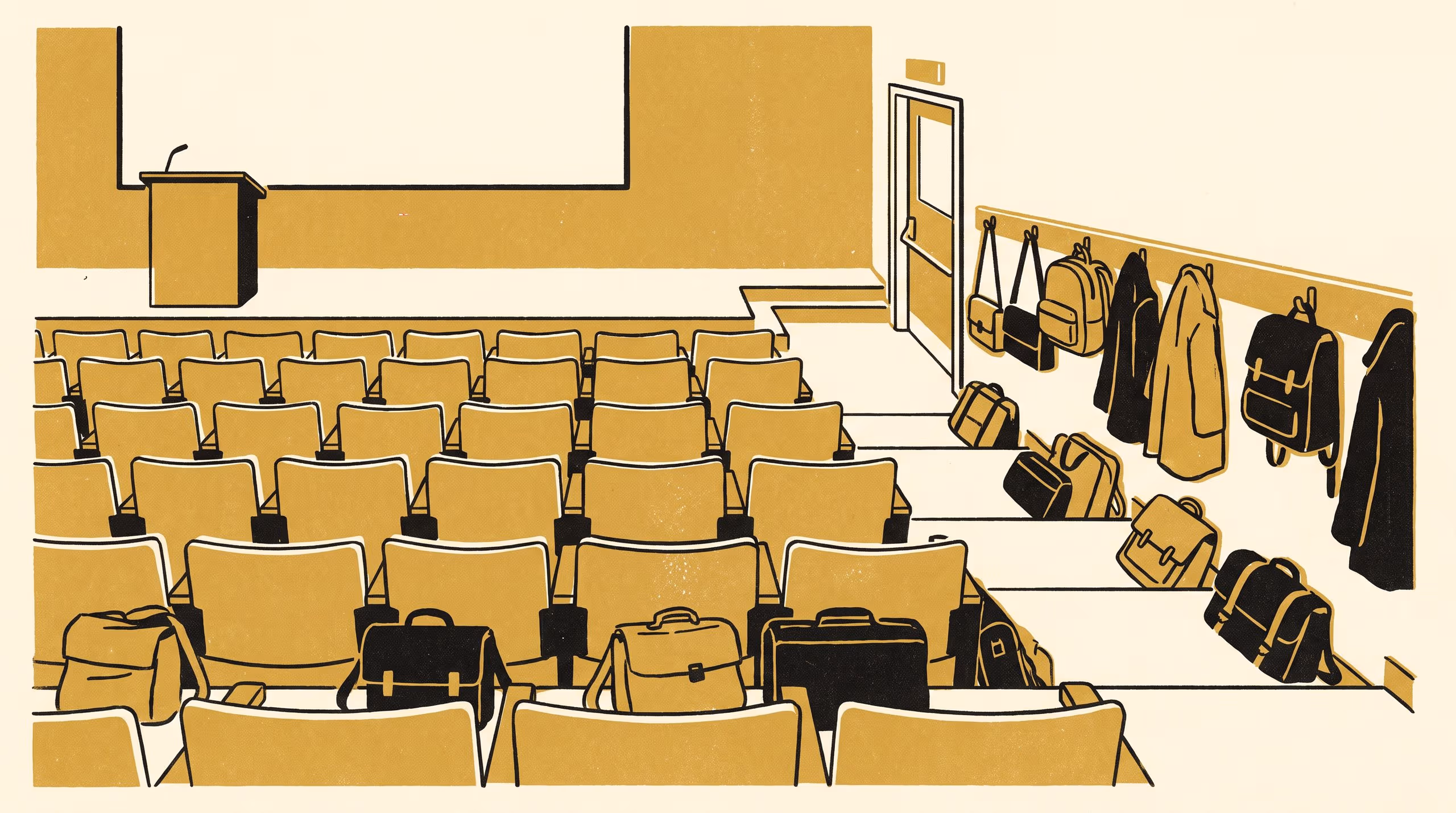 Illustration for Aisle-End Only: A Failed Replication of the Umbrella-Loan Proximity Finding, Tested on Under-Seat Bag Hooks