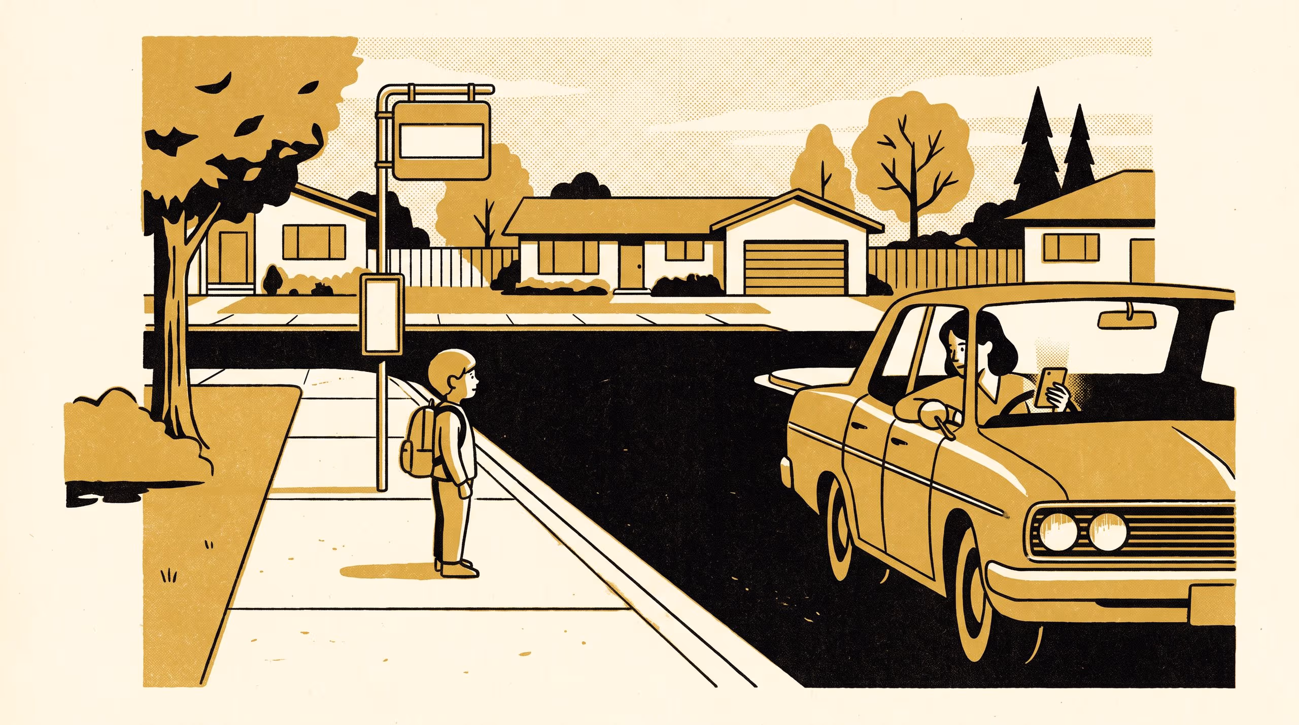 Illustration for Still on the Map: The Independent Travel Attestation Engine at the school-run stop