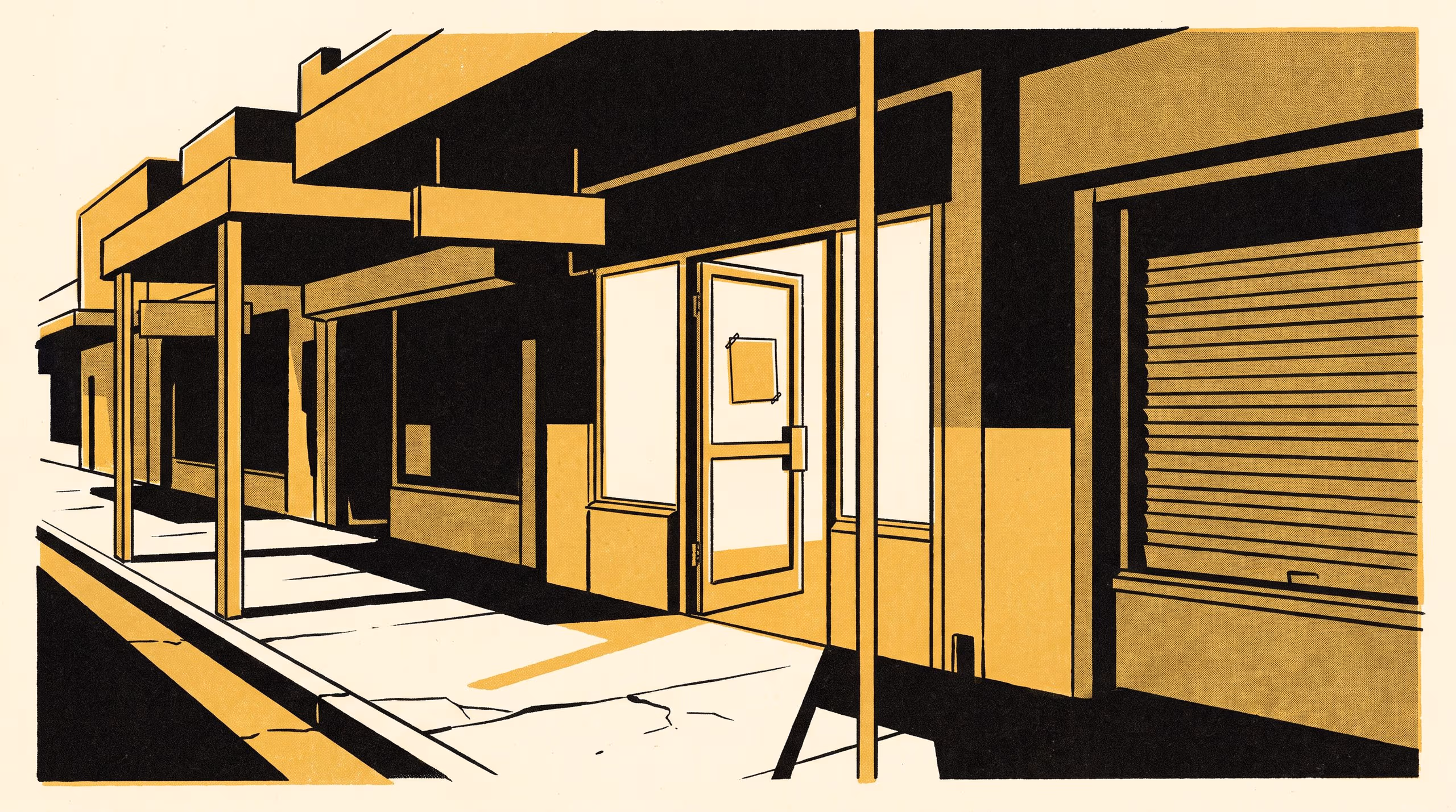 Illustration for Edited, Not Opened: A Twelve-Month Case Study of a Main-Street Evening Activation Pilot, Its Declared Trading-Hours Coverage, and 23,836 Door Observations