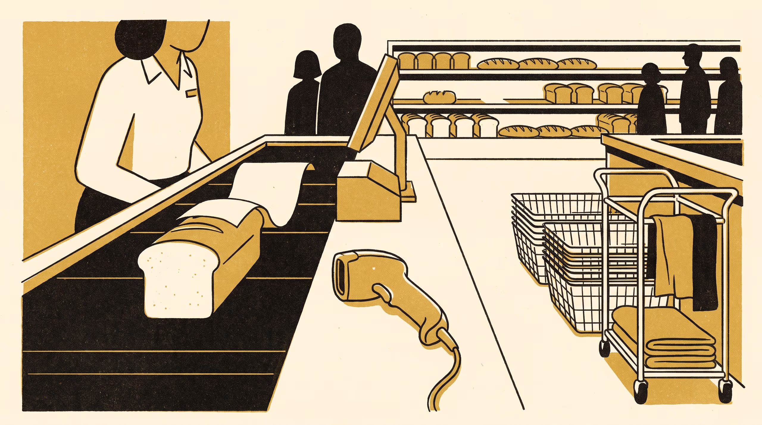 Illustration for No Beep, No Bread: A Priority-Queue Dispatcher for Missing-Barcode Price Checks, and the Delisting Rule Its Scores Came to Carry