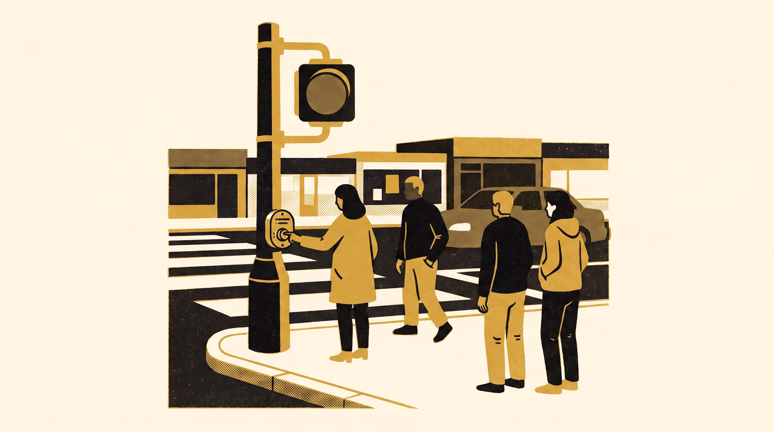Illustration for One Call Per Cycle: A Nine-Category Taxonomy of Pedestrian Demand Registration at 38 Suburban Push-Button Crossings, and What the Controller Log Retains of It