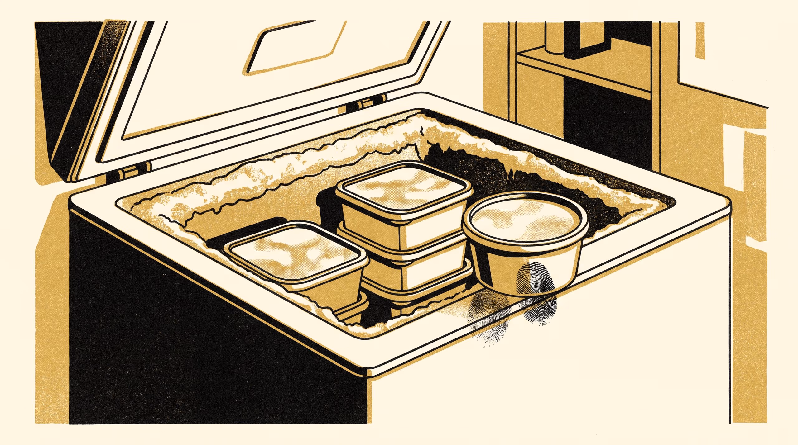 Illustration for Ask Whoever Froze It: Householders' Accounts of the Unlabelled Freezer Tub, and the Frost Line the School Now Applies to Unattributed Files