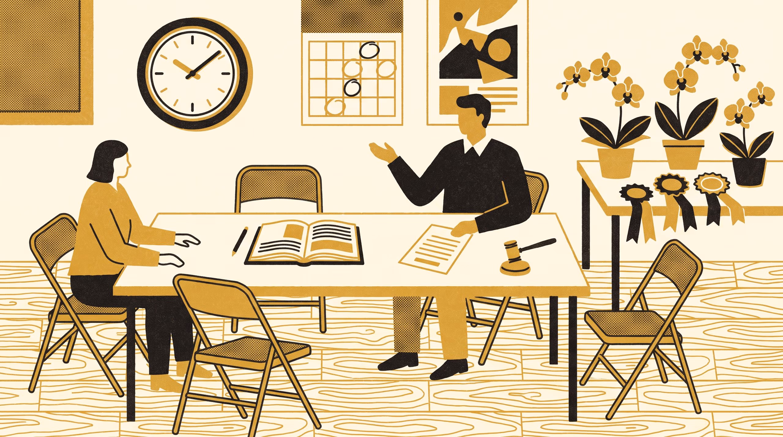 Illustration for Towards a Portable Cadence-Compliance Standard: A Review Cadence Observatory Case Study of Meeting Rhythm at a Suburban Orchid Society