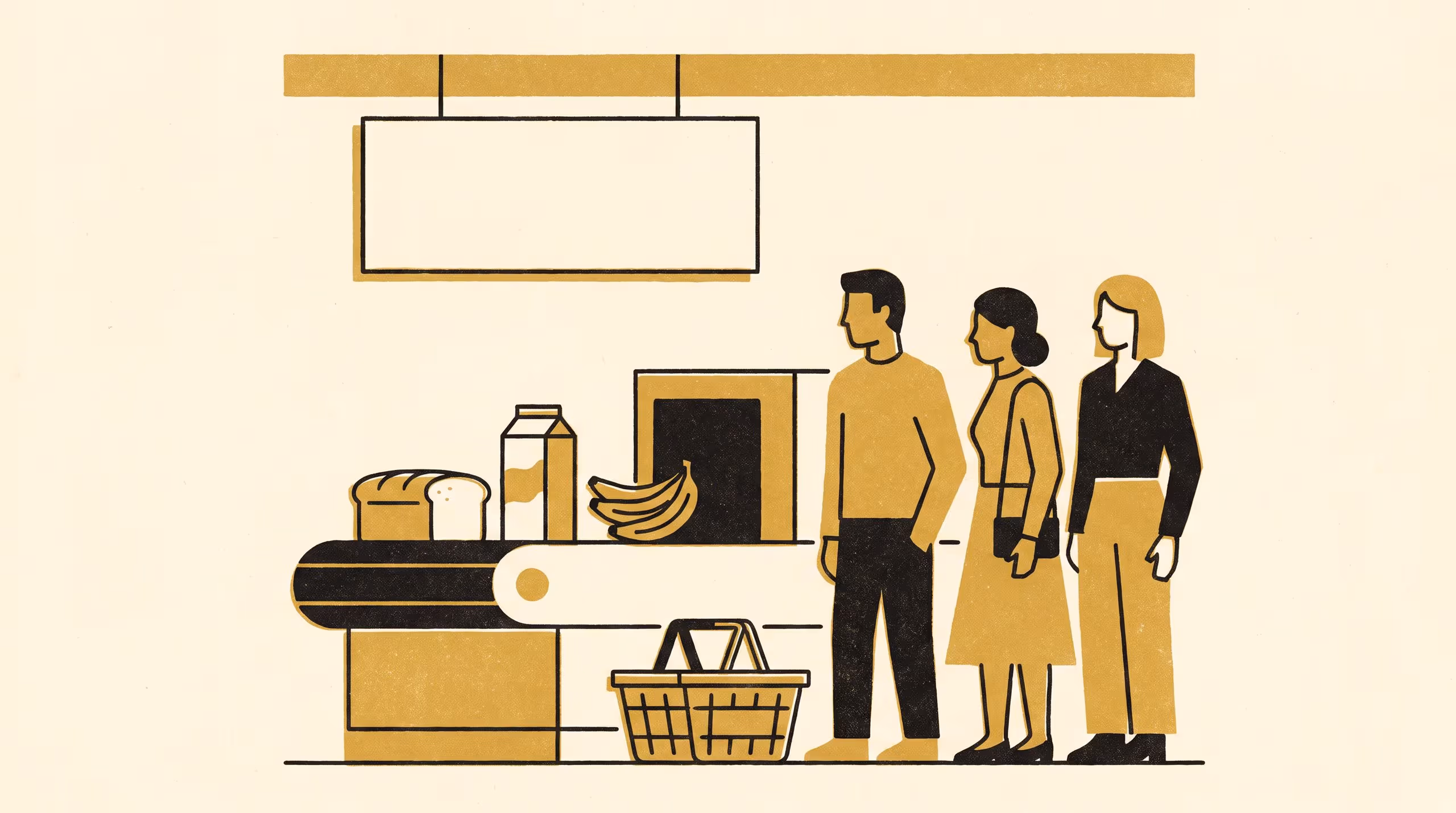 Illustration for Nothing Happens at Twelve: A Regression-Discontinuity Study of Express-Lane Item Limits, Service Time, and Basket Bunching Across 22 Supermarkets