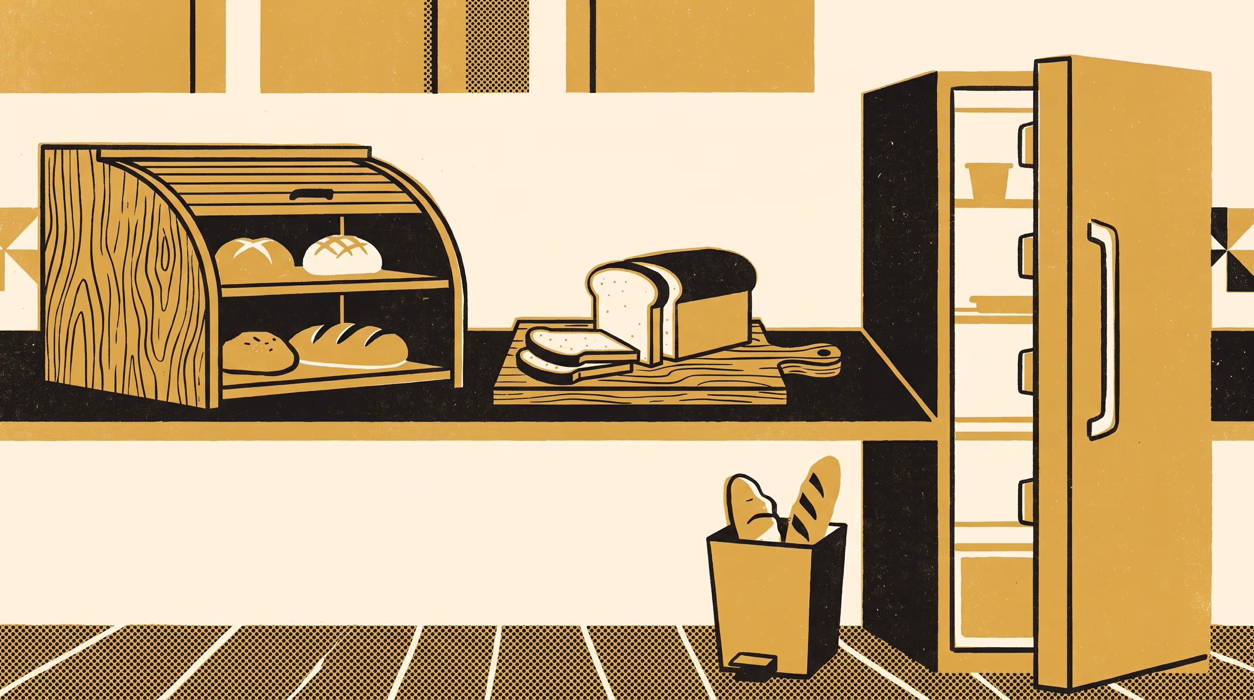 Illustration for Cold or Counter, Same Heels: A Pre-Registered Crossover Trial of Loaf Storage and Slices Binned