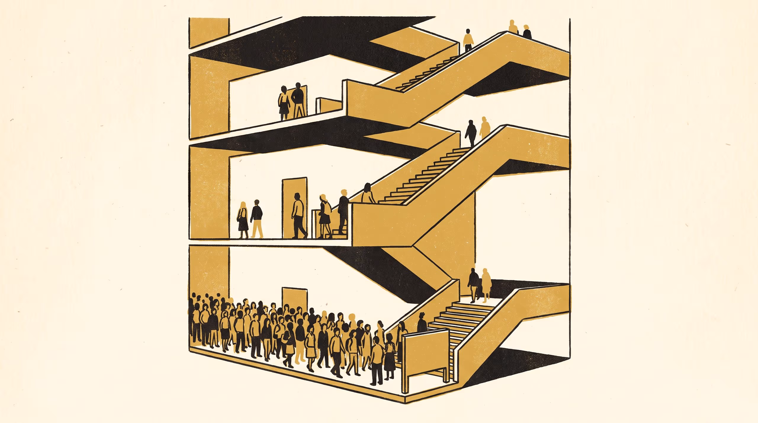 Illustration for Measuring the Second Flight: A Teaching Case on Meeting Attendance in a Four-Storey Building