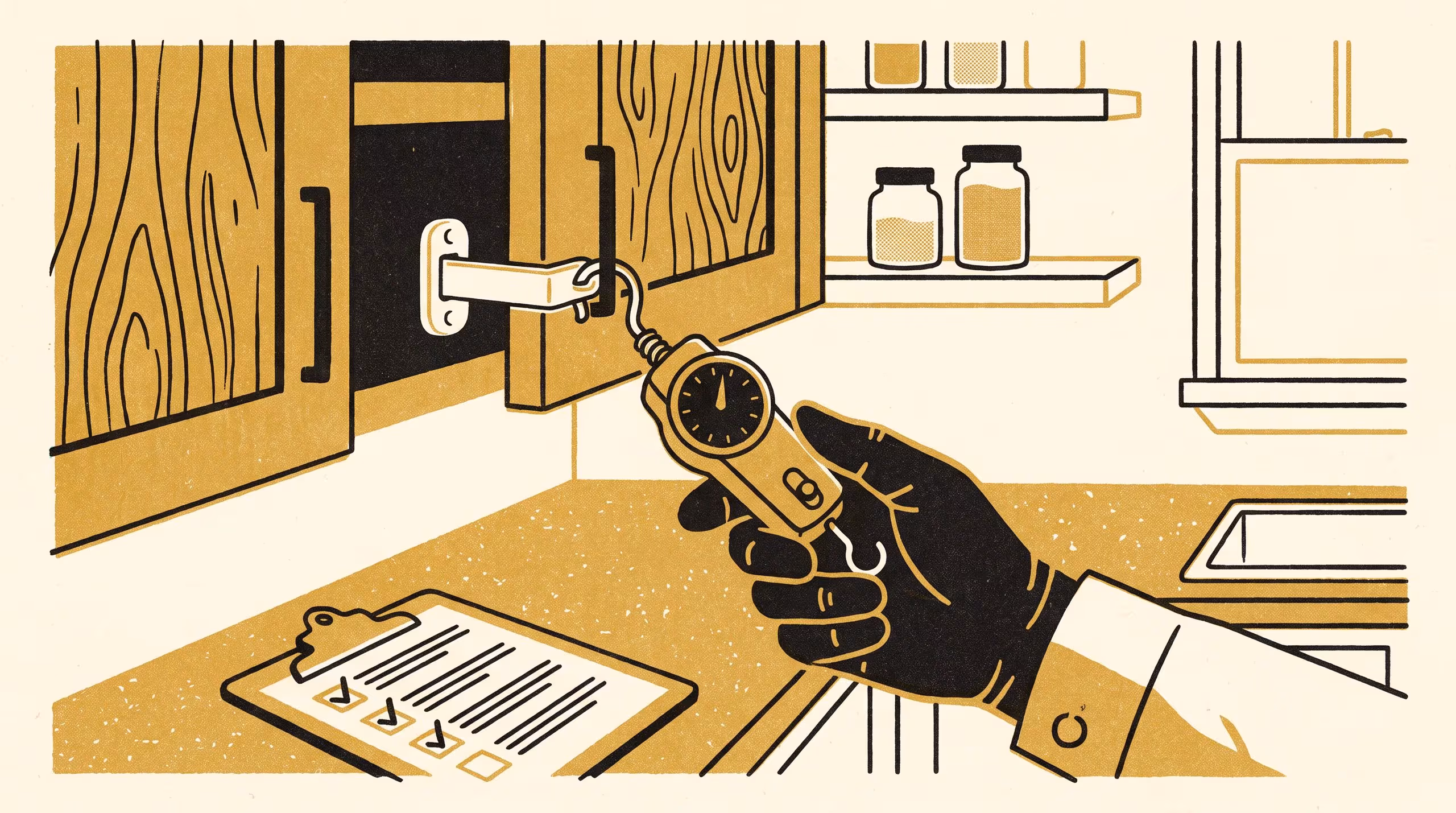 Illustration for Marked Engaged, Opens Anyway: Validating a Household Safety Walkthrough's Latch-Engaged Checklist Item Against a Standardised Pull-Force Test