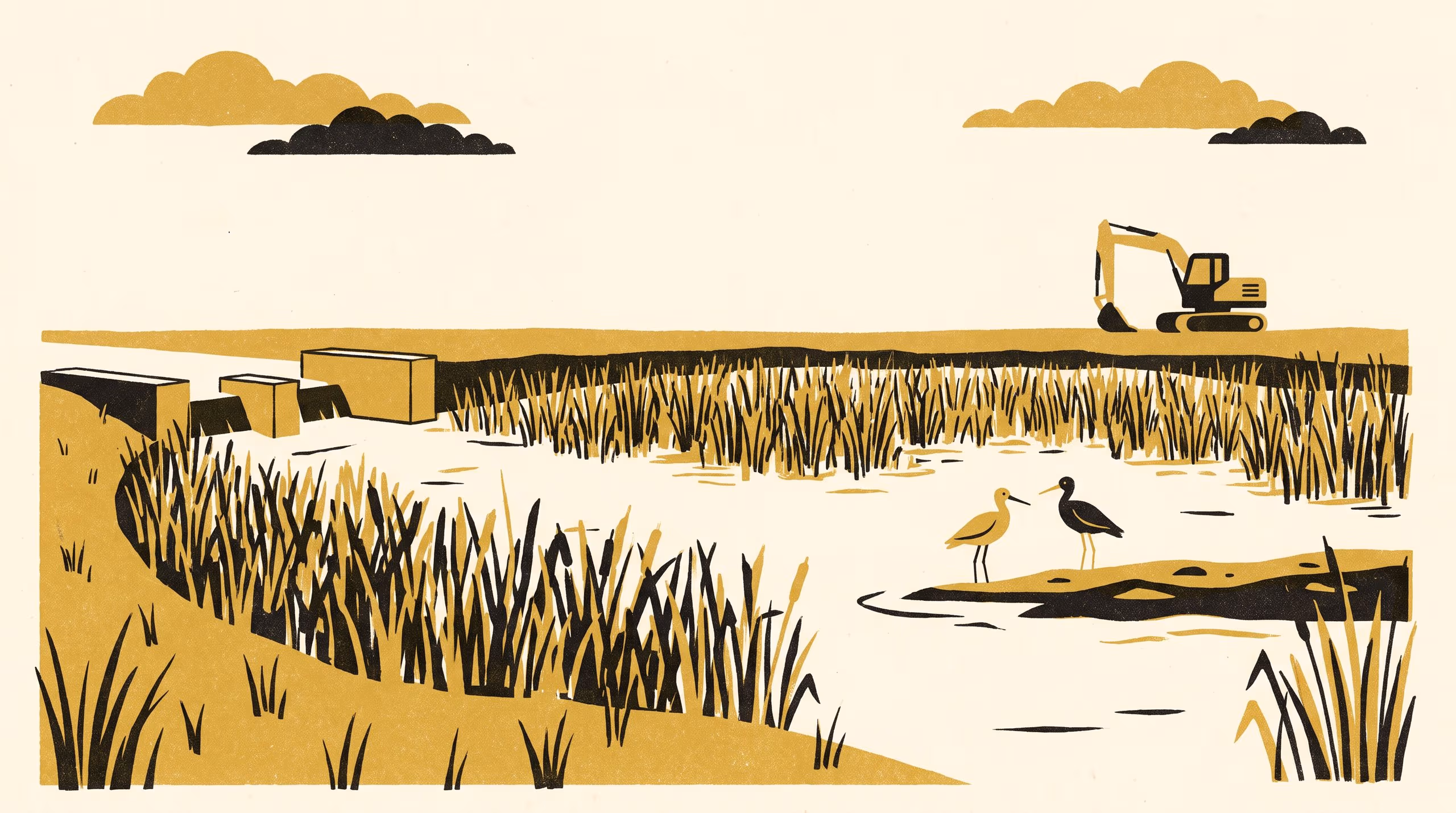 Illustration for What the Dredge Owes: On the good of a basin built to fill