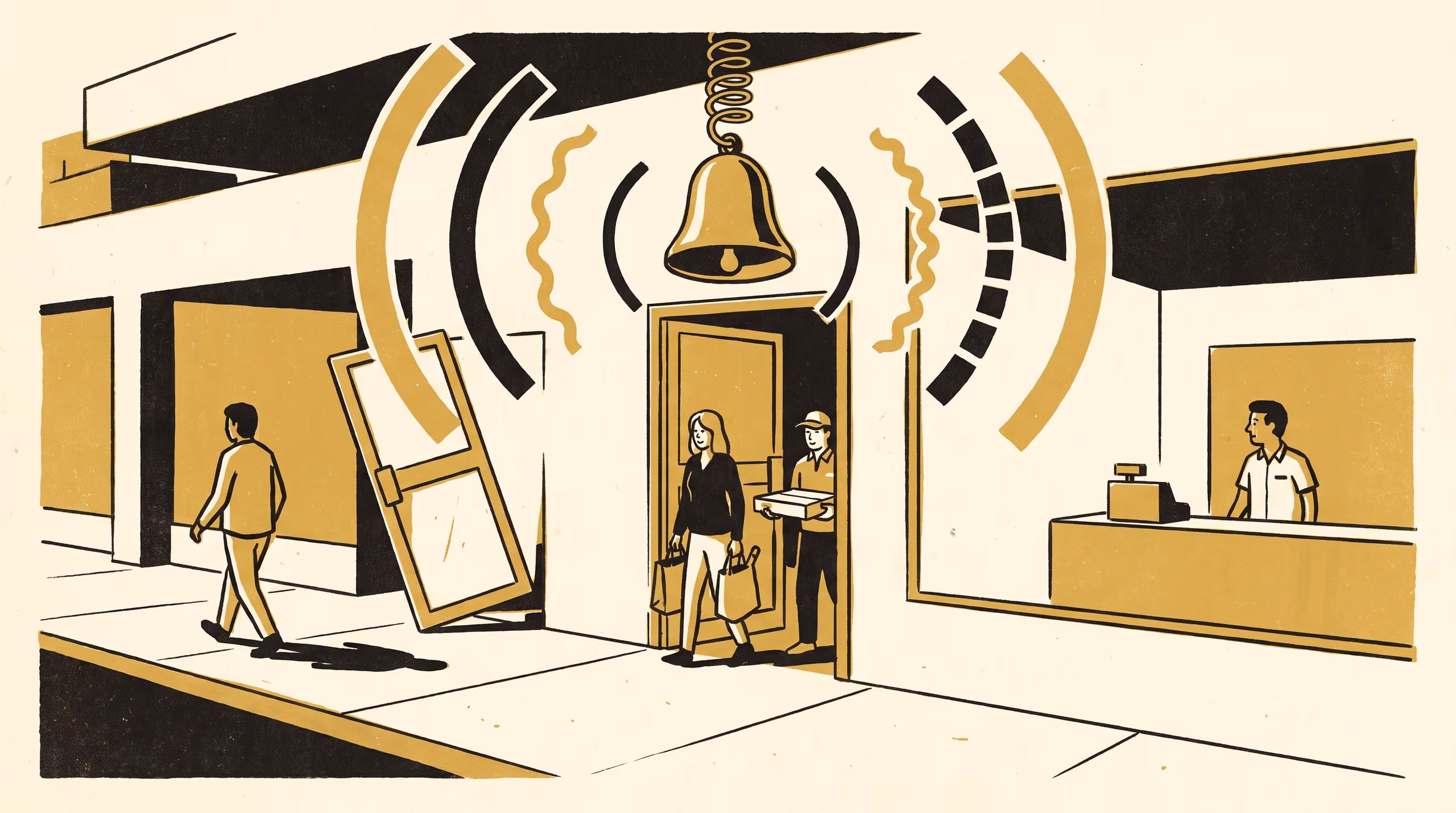 Illustration for CHIME: A Catalogue of Hails, Intrusions, Misfires and Echoes at the Shop Door