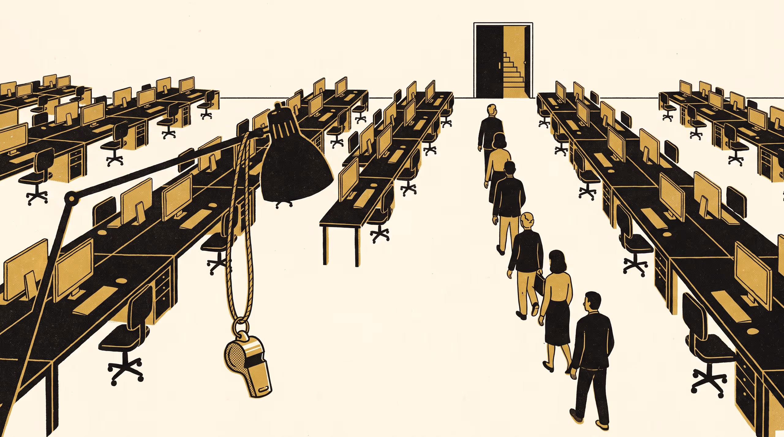 Illustration for Notes on a Whistle: A Teaching Case of Warden Custody on One Sixty-Desk Floor