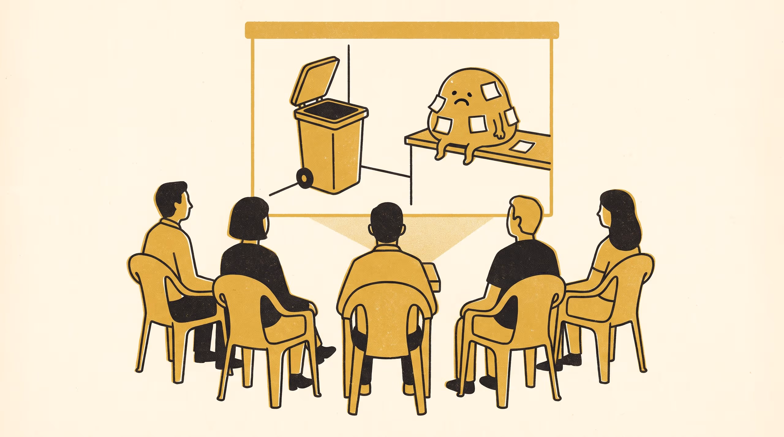 Illustration for Who Takes Out the Bin?: Lay Decodings of the Waste Metaphor in an Animated Explainer of Targeted Protein Degradation