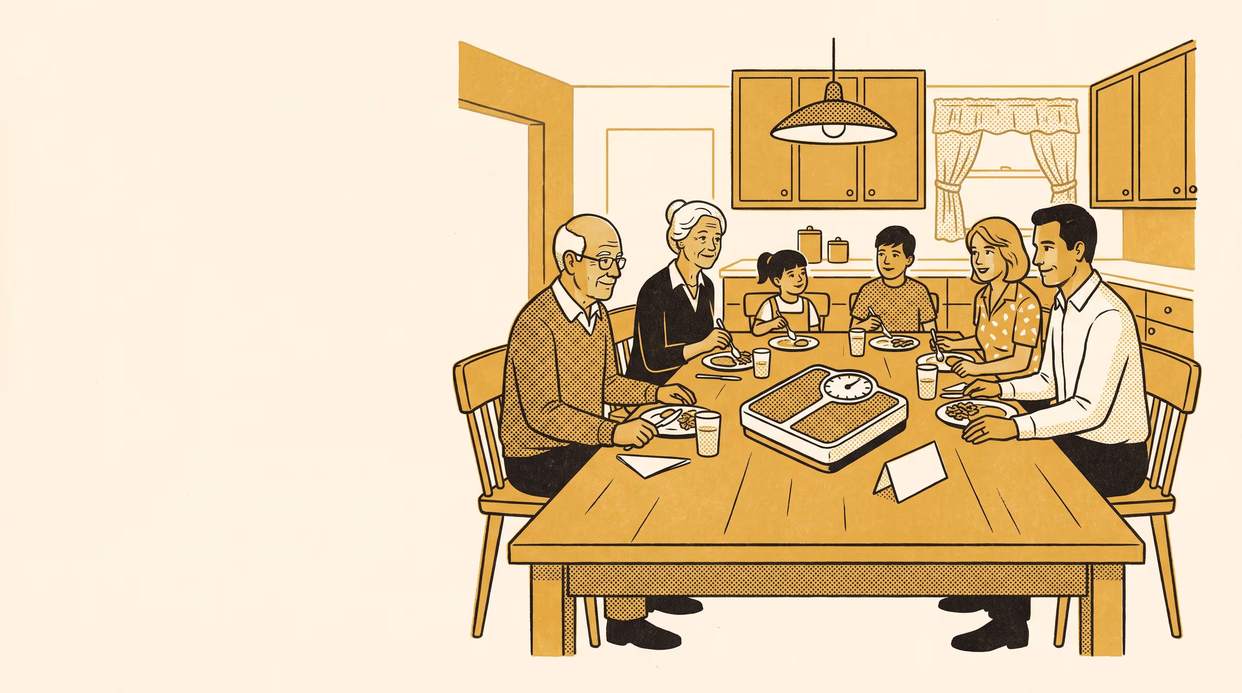 Illustration for Who Agreed the Scale Could Read Two Kilos Light?: Twenty-four households on the bathroom-scale offset they keep, and who may say the real figure aloud