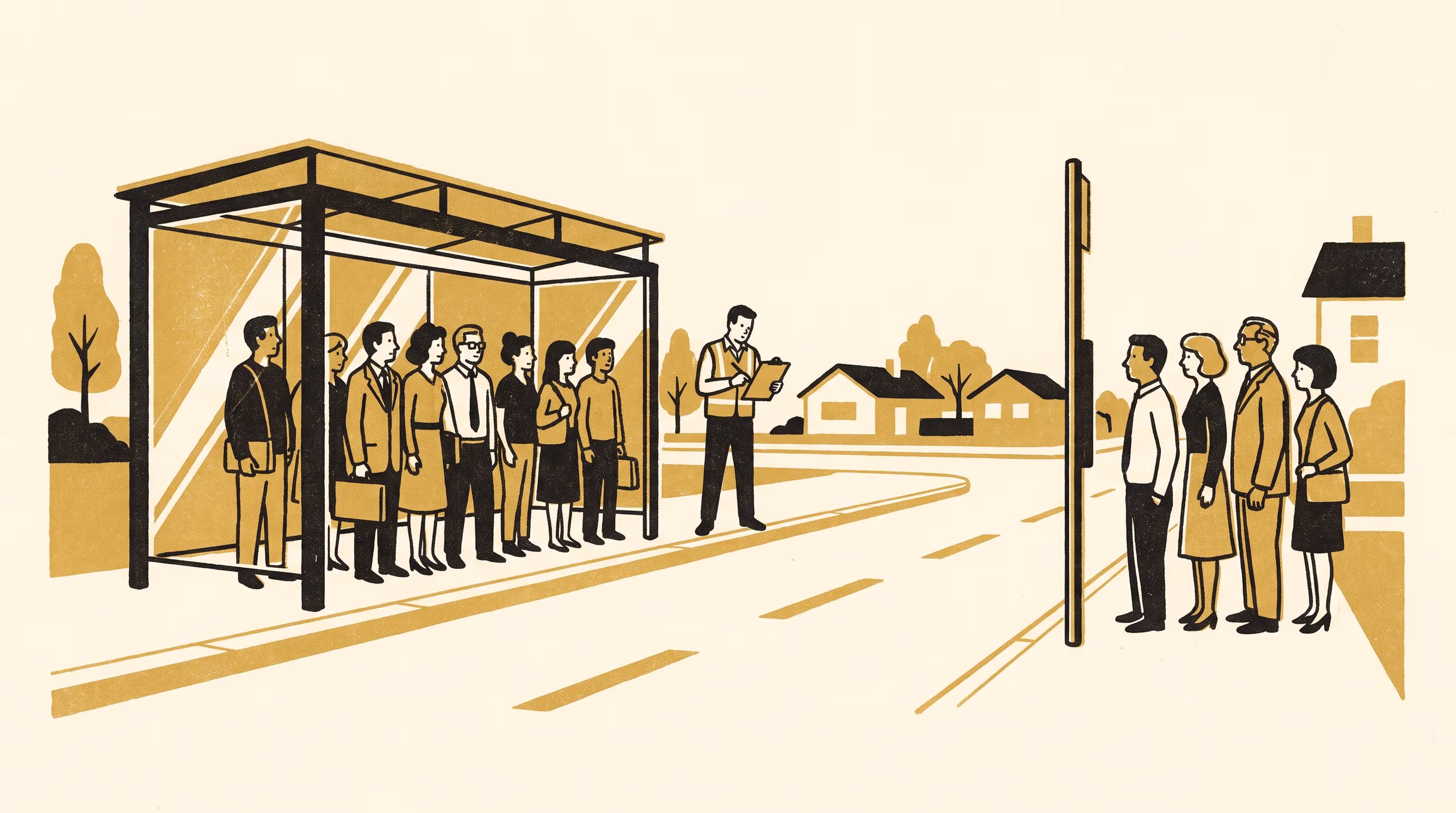 Illustration for Measuring the Shelter Effect: A Regression-Discontinuity Audit of a Bus-Stop Boarding-Count Cutoff