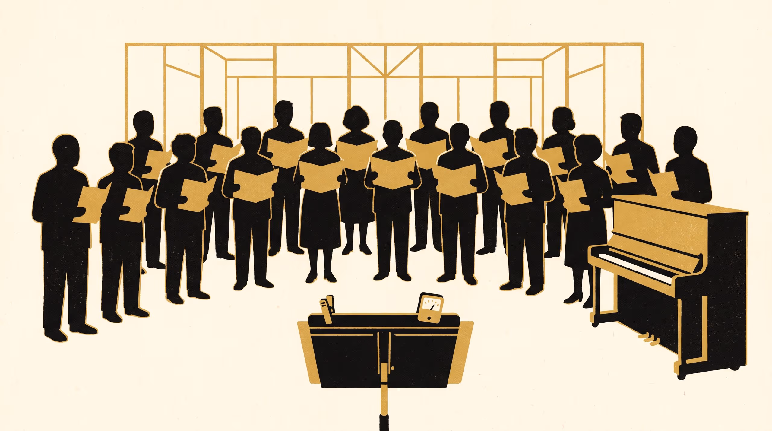 Illustration for Towards a Retirement Age for the Part-Song: A Clip-On Tuner Log for a Community Choir's Repertoire, and the Three-in-a-Row Rule
