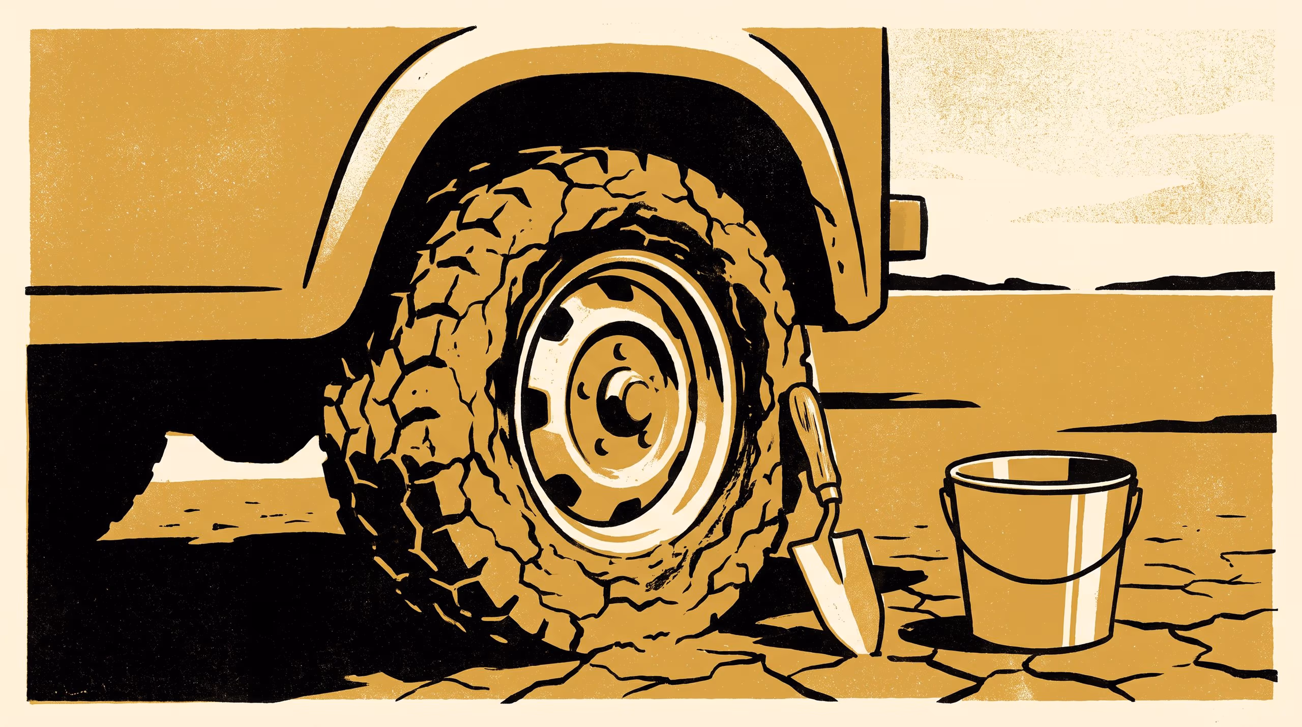 Illustration for The Mud Is Part of the Vehicle: Road load, fuel use and exhaust emissions of a soil-survey fleet between washes