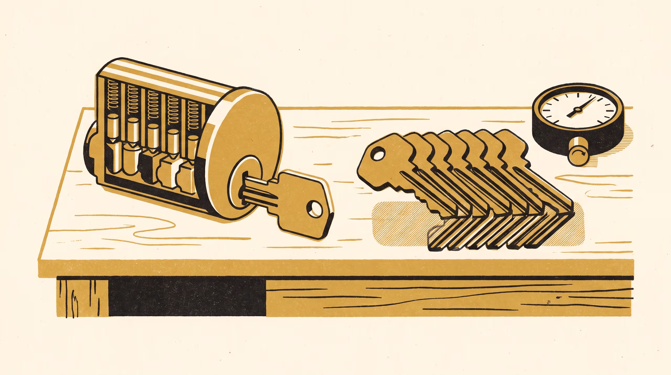 Illustration for Does It Matter Where the Key Was Cut?: A pre-registered null from 9,600 instrumented lock engagements across 24 cutting counters