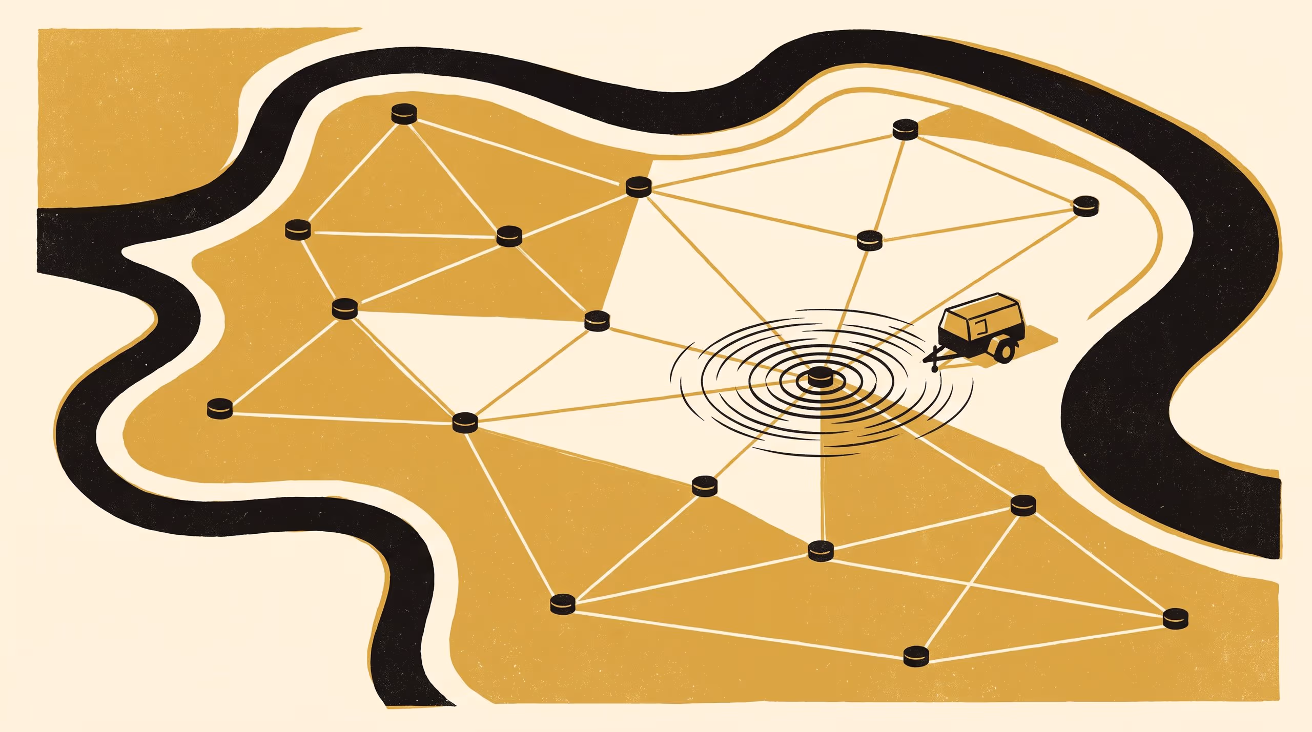 Illustration for A Pumping Test Is a Do-Operator: Telling Connection from Shared Weather in a Network Learned over Sixteen Bores