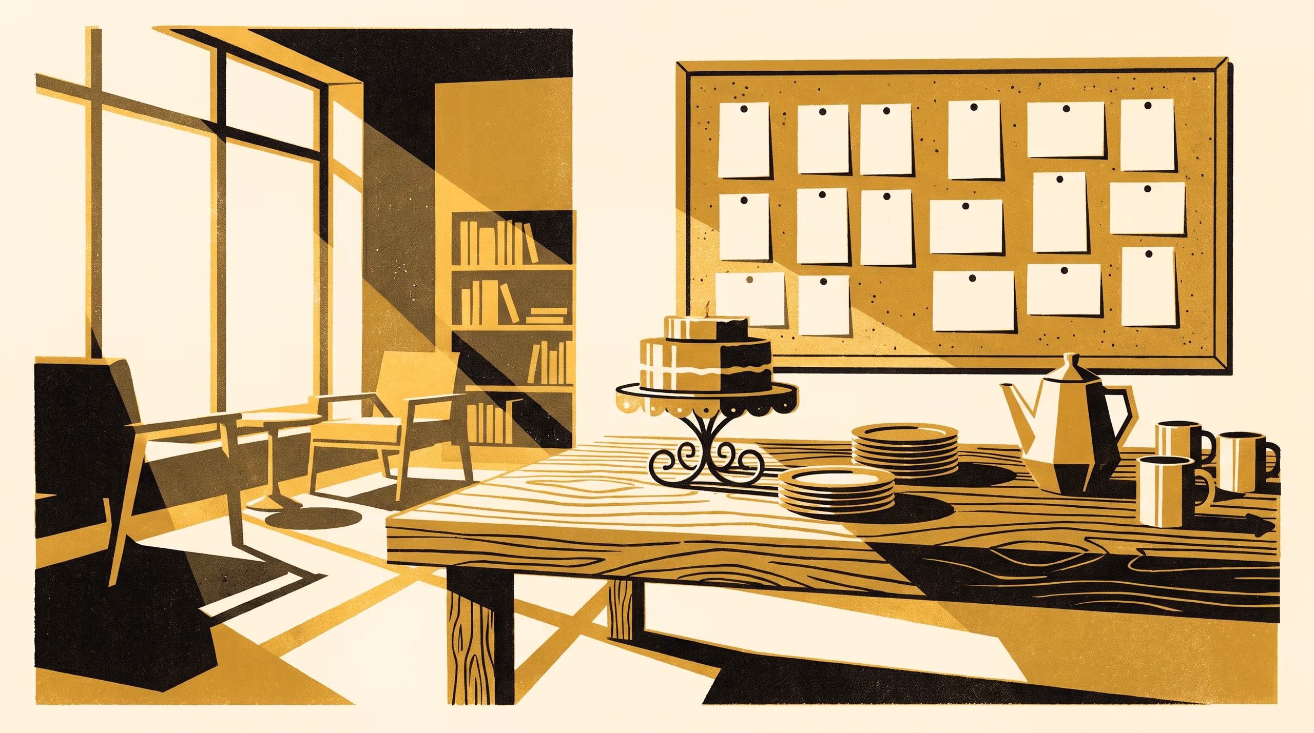 Illustration for The Common Rooms Working Group Decides Whose Birthday Gets a Morning Tea: An Interview Study of the Tea-Room's Rostered Sign-Up and What Happens Once a Turn Is Missed