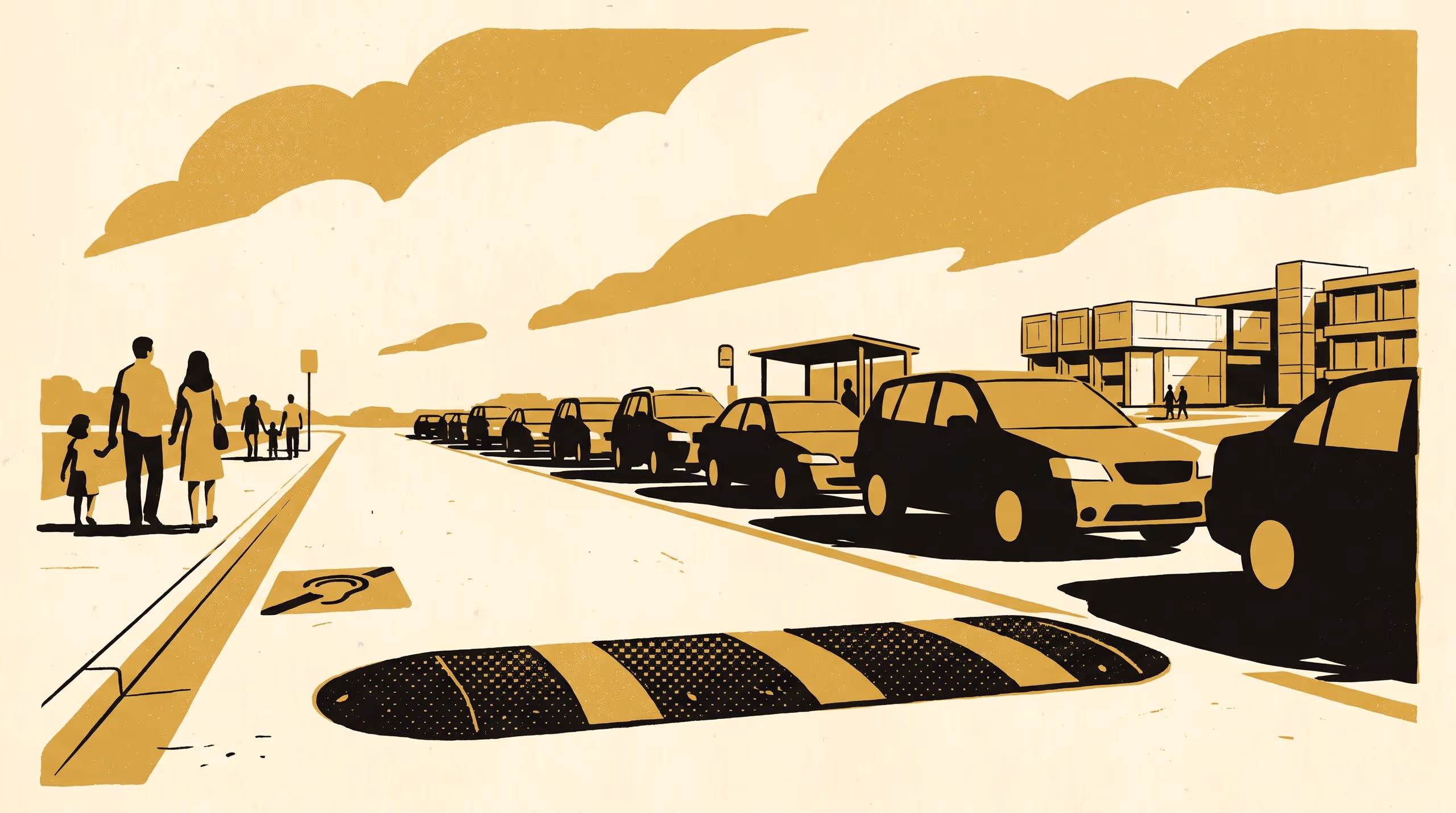 Illustration for The Speed Hump as a Local Veto: Testing for Deceleration Spillover Along a School Car Park's Drop-Off Queue