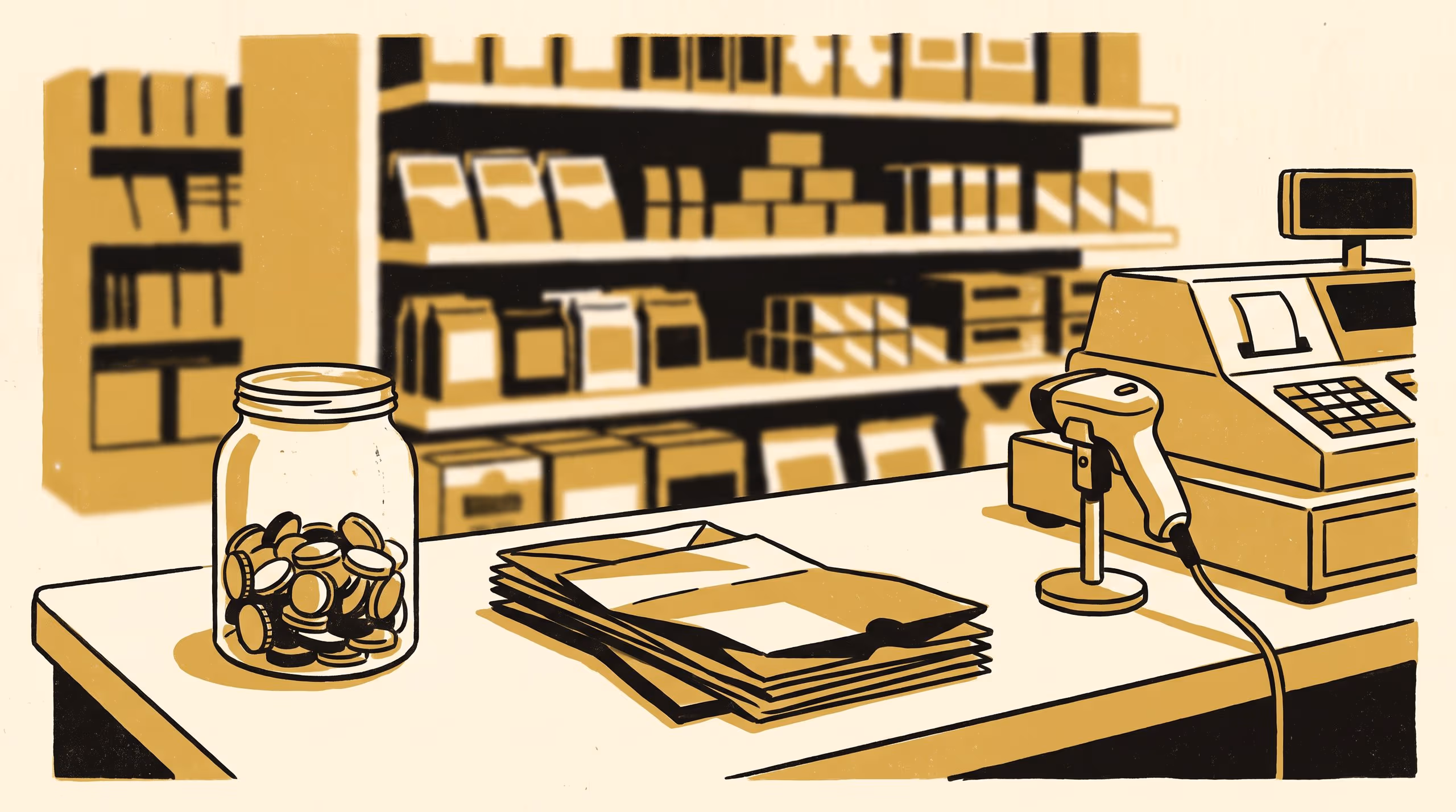 Illustration for The Jar That Stopped Filling: A Single-Site Case Study of a Corner Store's Move From an Honesty Jar to a Scan-and-Deduct Loyalty App