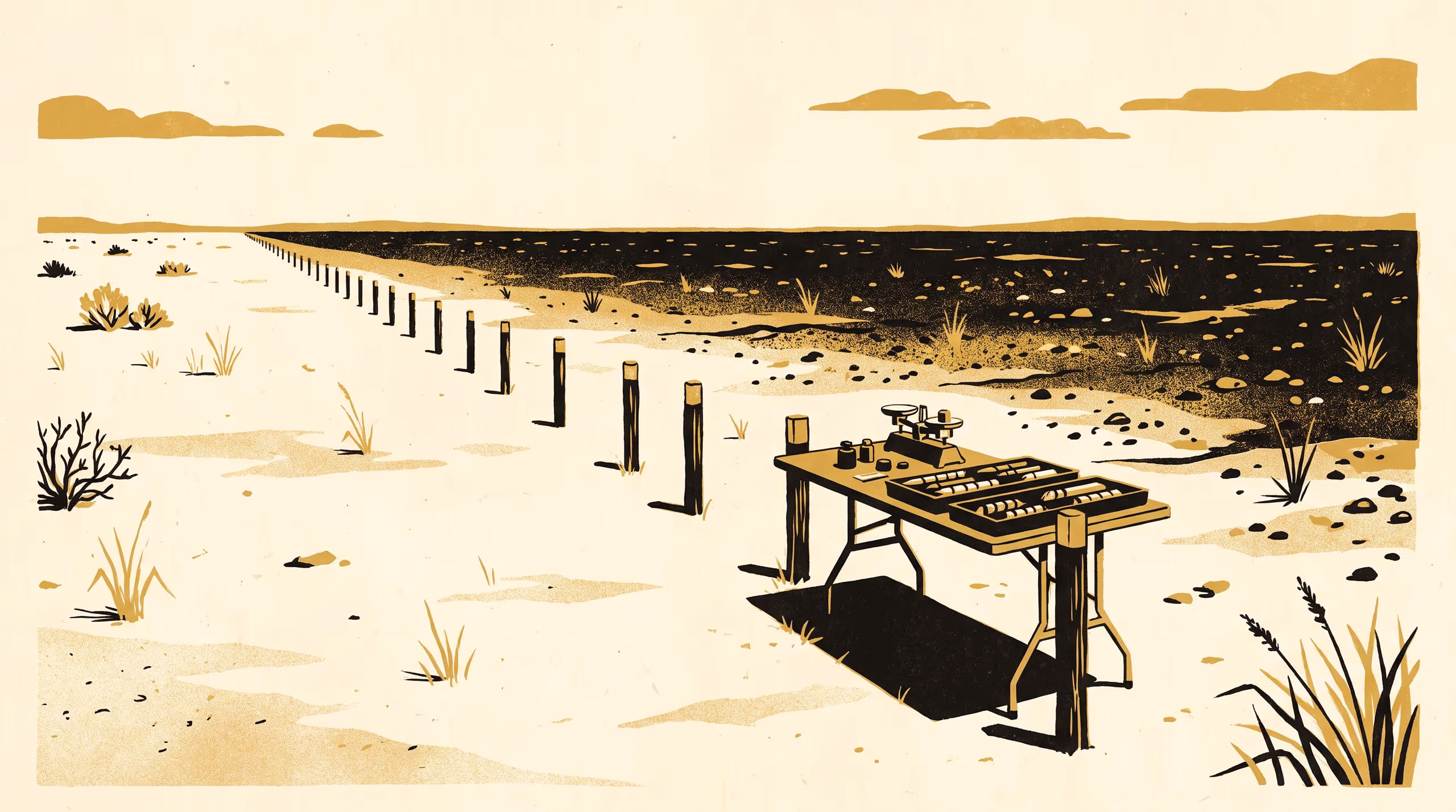Illustration for Sand Takes the Edge, Stone Takes the Carbide: Abrasive wear of boron-steel and hardfaced soil-auger tips along one sand-to-stony-clay transect