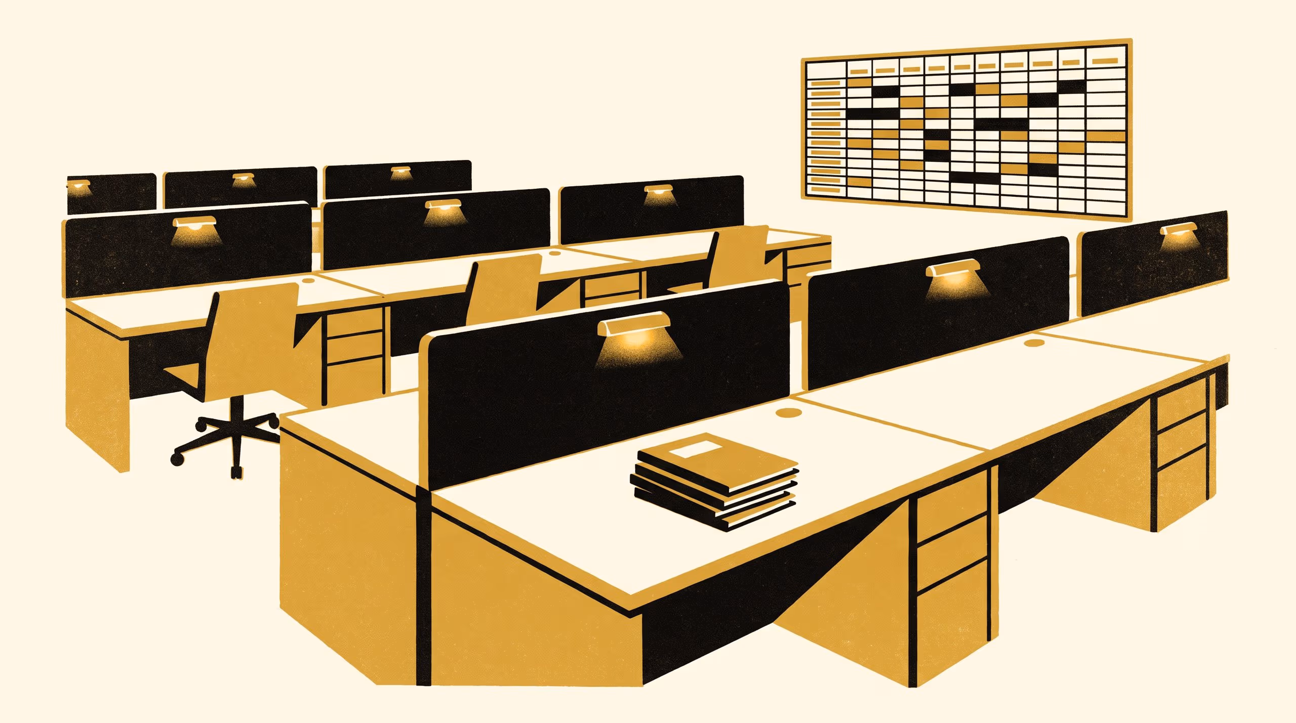 Illustration for Towards a Universal Acoustic Fit-Out Standard: A Franchise's Sensor-Verified Partition Trial Finds No Effect on Performance-Review Ratings