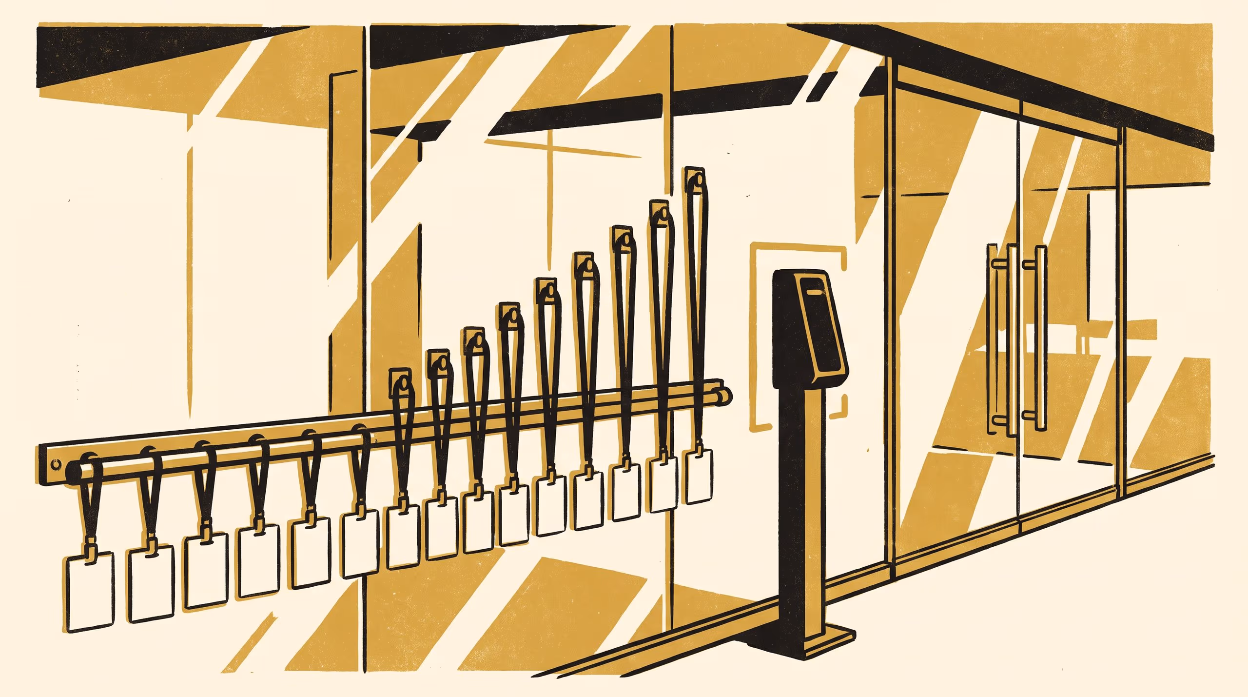 Illustration for The Reader Stays Put and the Card Does Not: A Survey of Lanyard Drop Distributions across 364 Staff in Six Open-Plan Workplaces