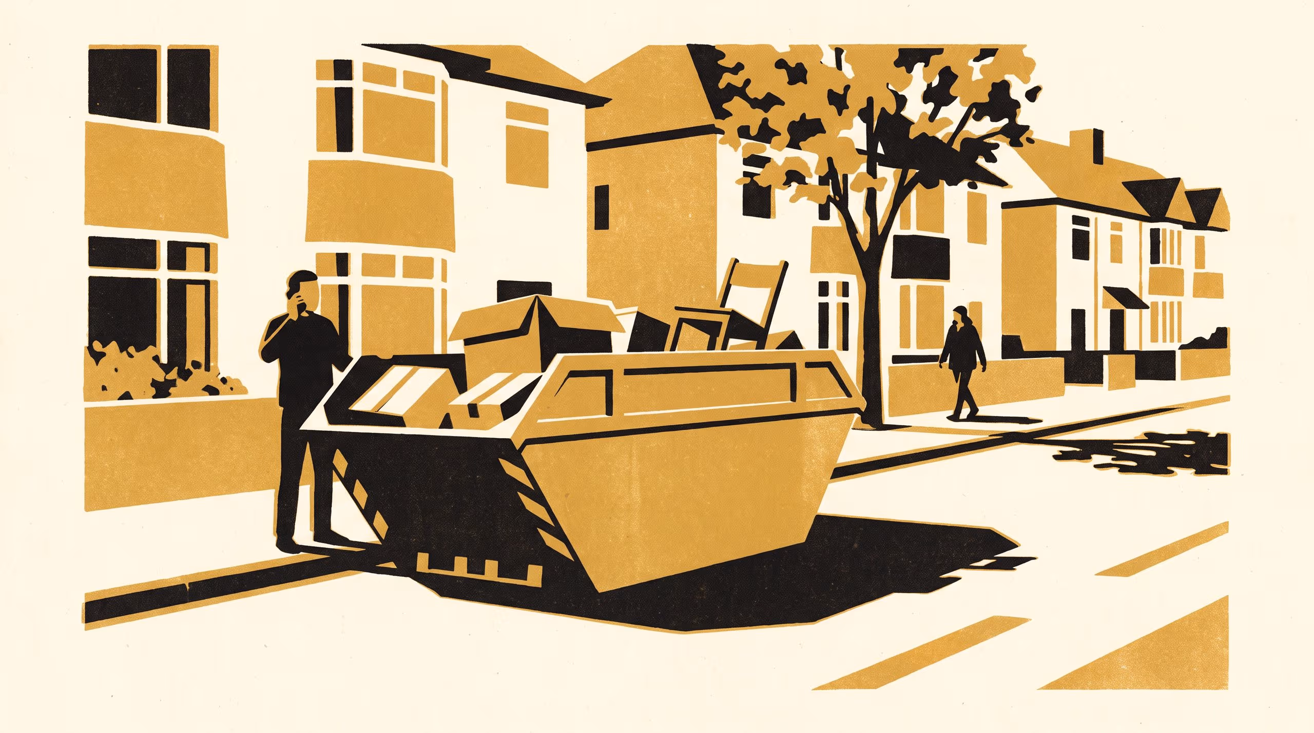 Illustration for Asking for a thumbs-up on the skip-bin post does not change who uses the skip: Does a react-to-confirm on the street group chat move household skip use?