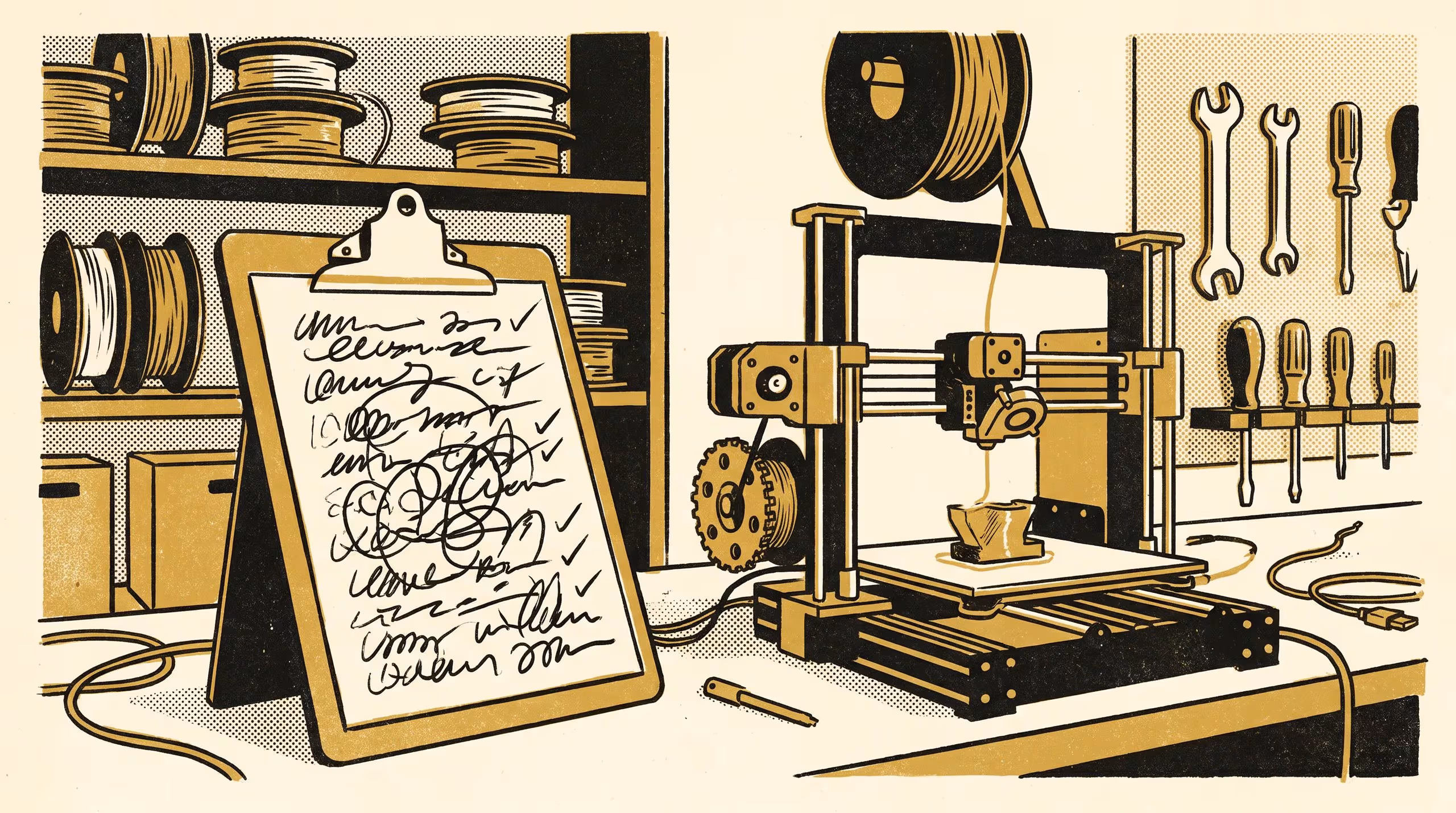 Illustration for Certified, Not Current: Cross-Referencing the Makerspace's 3D-Printer Sign-Off Sheet Against Its Checklist Log