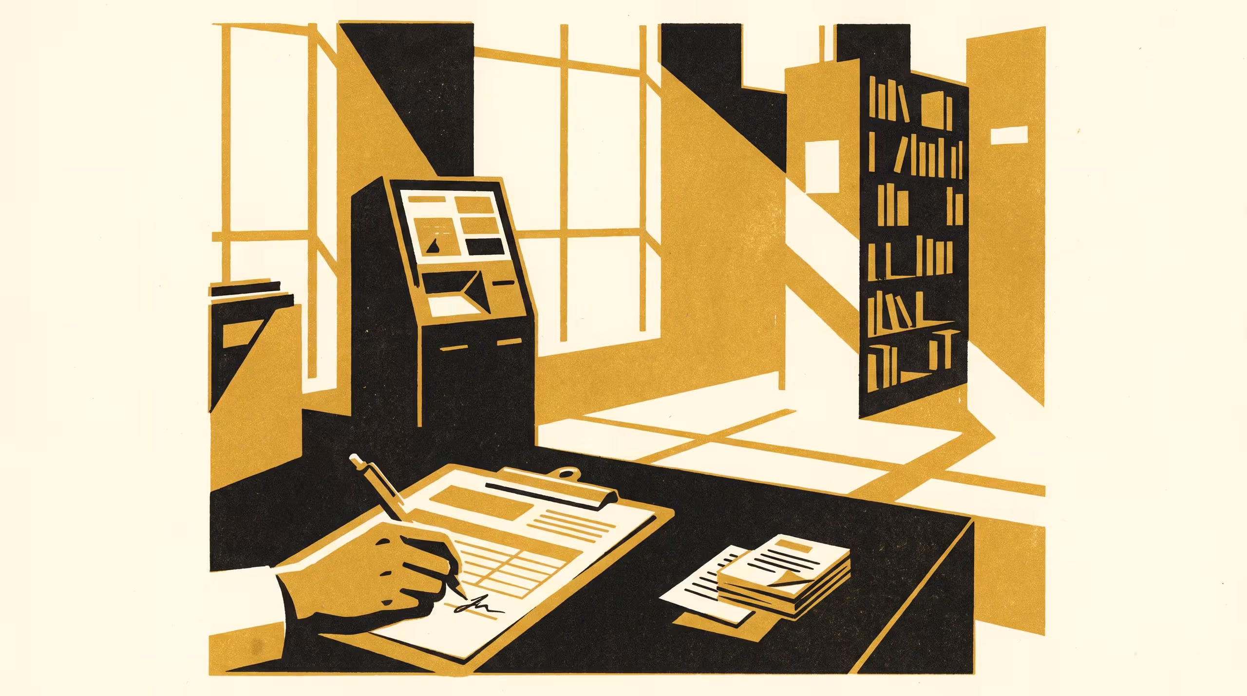 Illustration for Still Interim: Auditing Seven Extensions to a Library Equipment Desk's Never-Confirmed Review Date