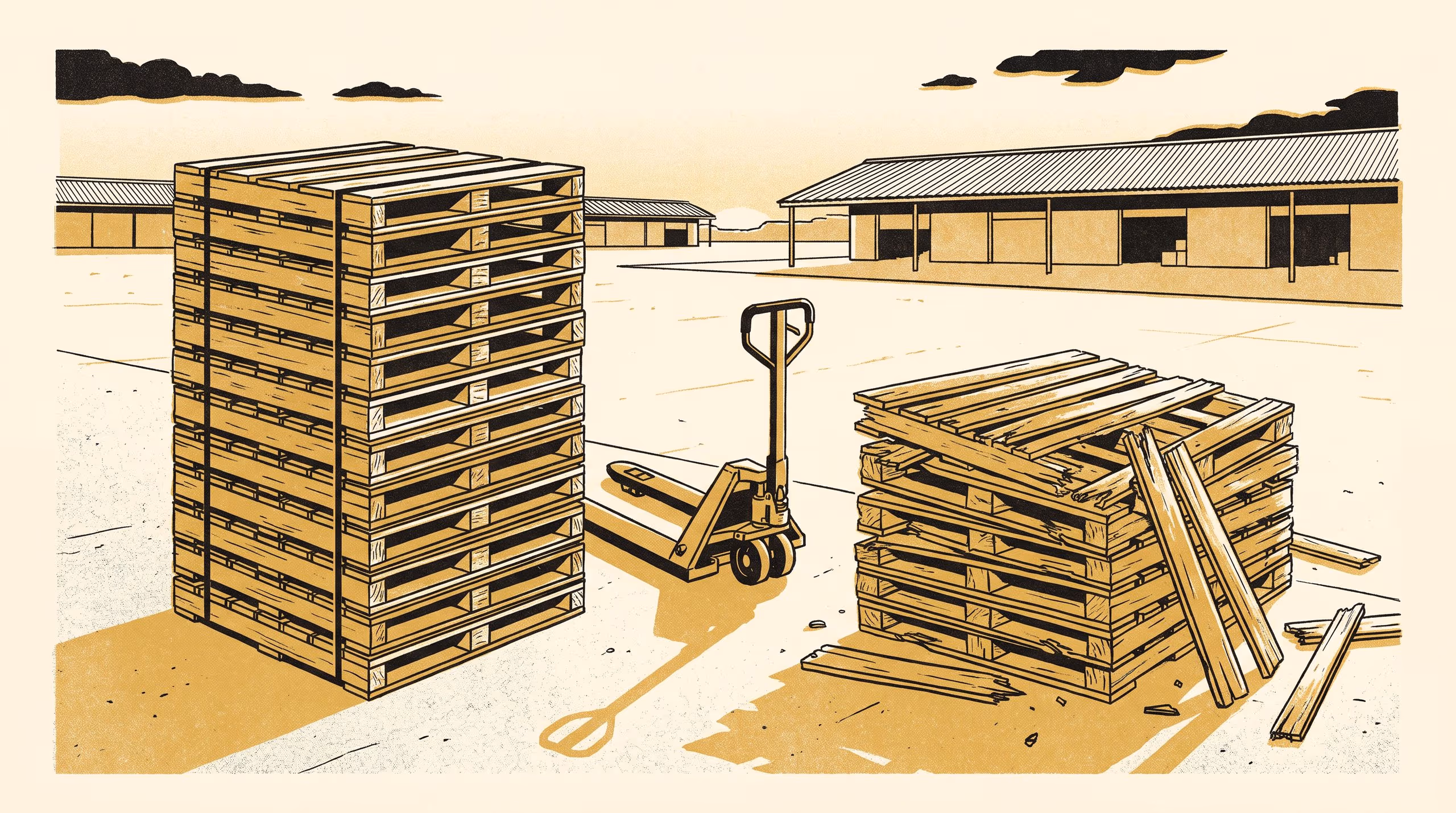 Illustration for Bad Pallets Drive Out Good: Gresham's Law in a One-for-One Pallet Exchange