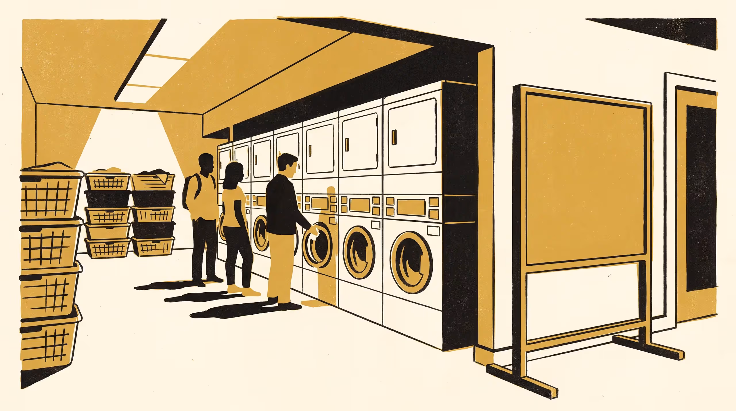 Illustration for Freed by the Cap, Refilled by the Cohort: Auditing a Residence-Hall Laundry-Booking Cap's Wait-Time Effect Against This Year's Larger Move-In