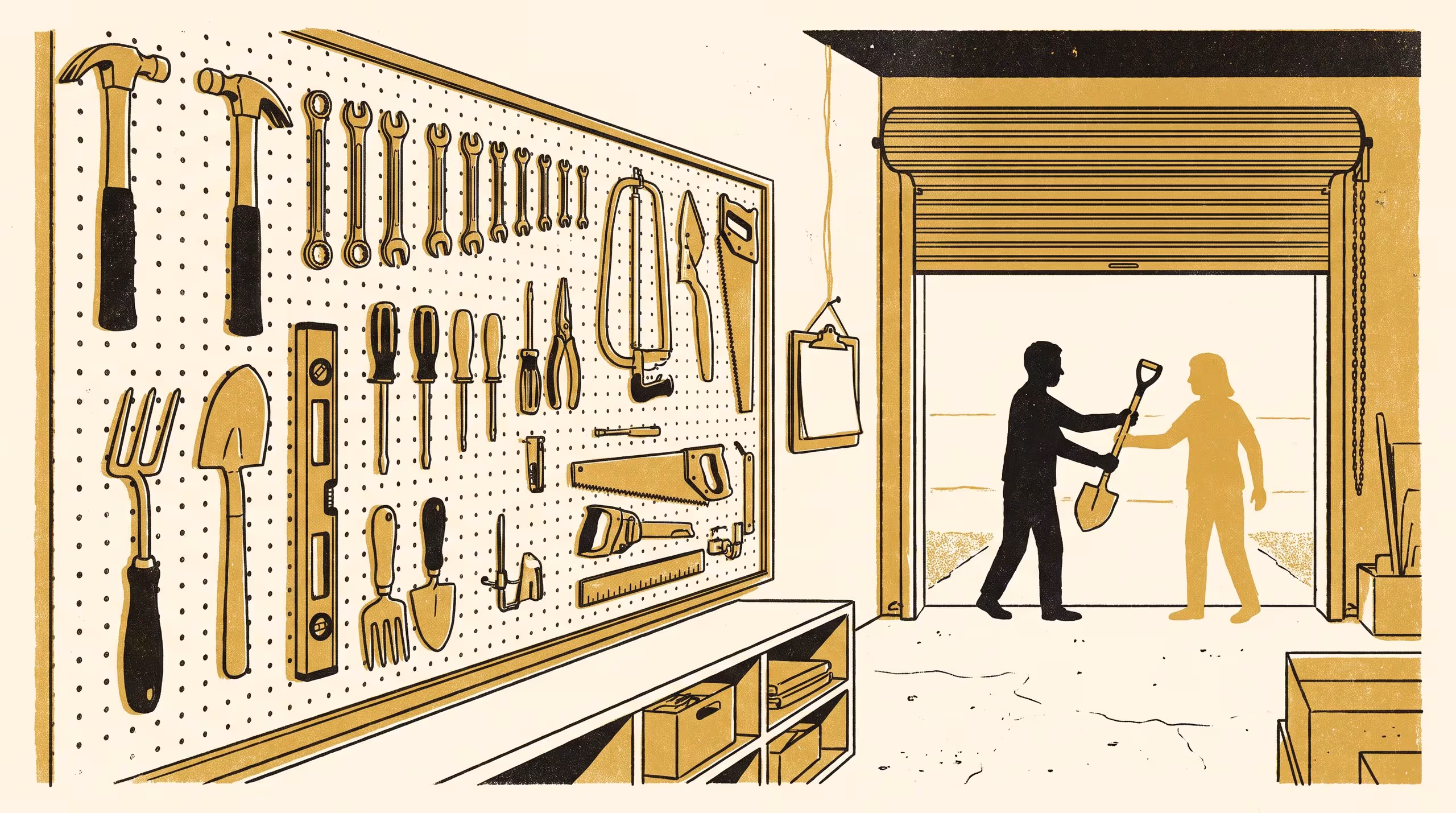 Illustration for The Shed's Second Economy: Peer-to-peer swaps a tool library's front-desk ledger never captures